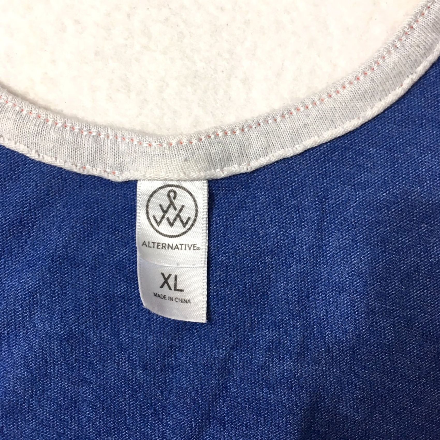 Vintage Alternative Mens BLUE Tank Top POWER Yoga Climbing Shirt XL Blue Logo Shirt Bohemian Hippie Sports Mens XL Blue Size US XL / EU 56 / 4 - 3 Thumbnail