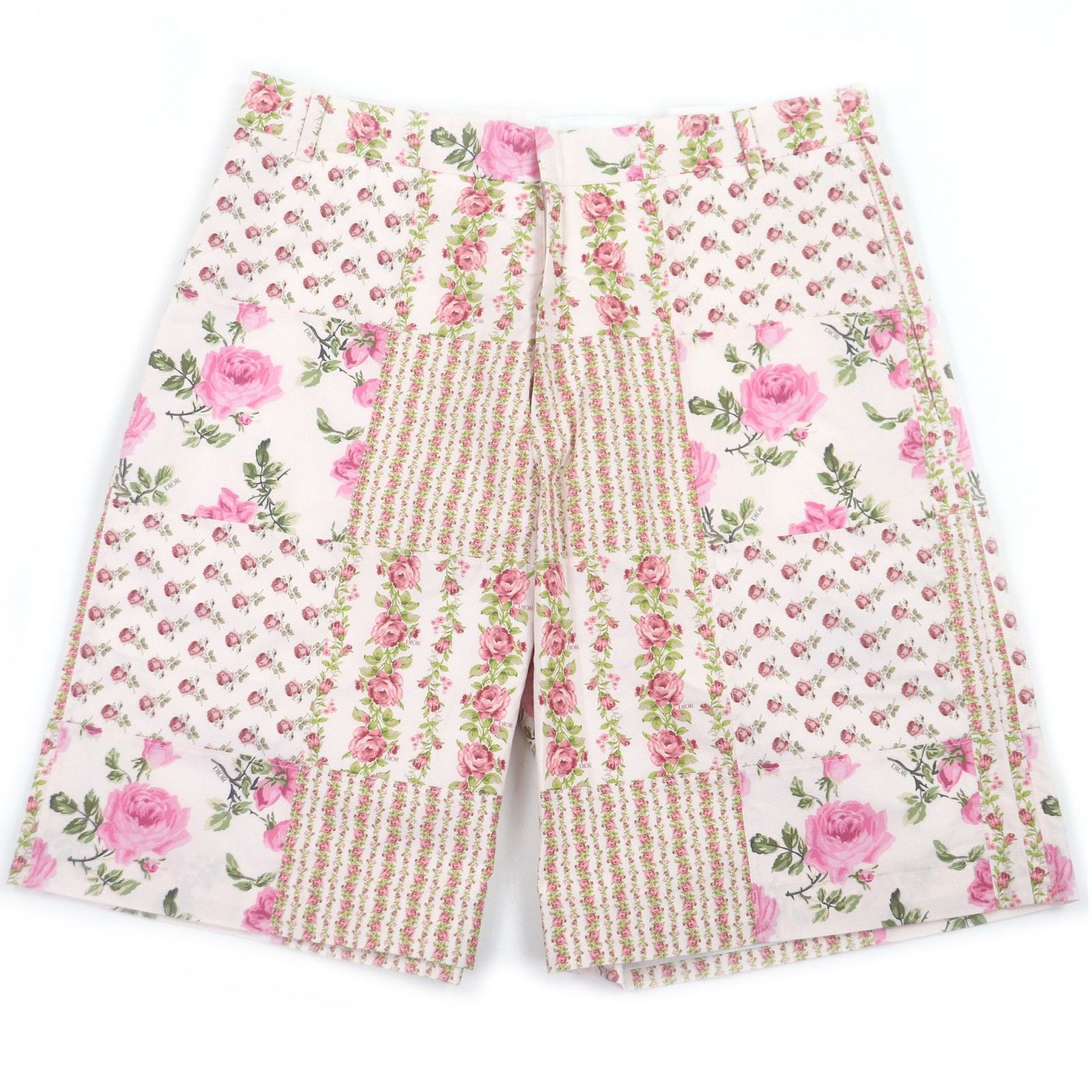 Dior Dior Dior Floral rose print Cotton Shorts Textile Shorts 293C170B5680 DUTY FREE for USA Size ONE SIZE - 1 Thumbnail