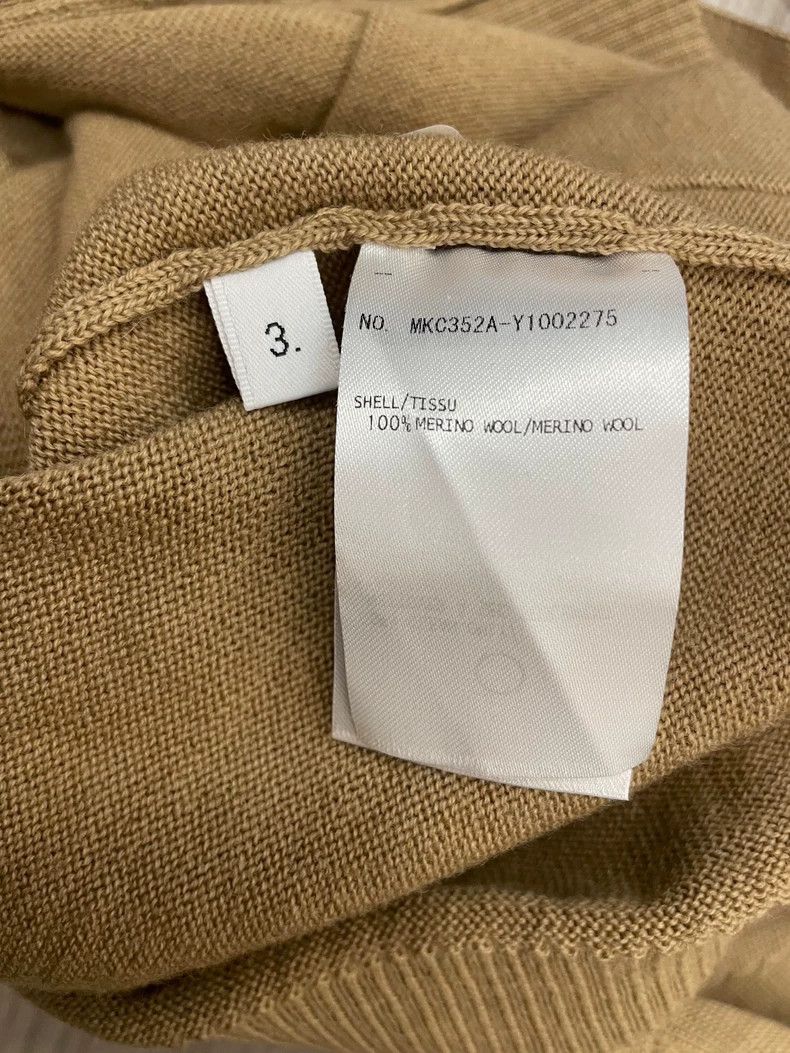 Thom Browne Thom Browne size3 A thin wool sweater with a khaki collar Size US L / EU 52-54 / 3 - 5 Thumbnail