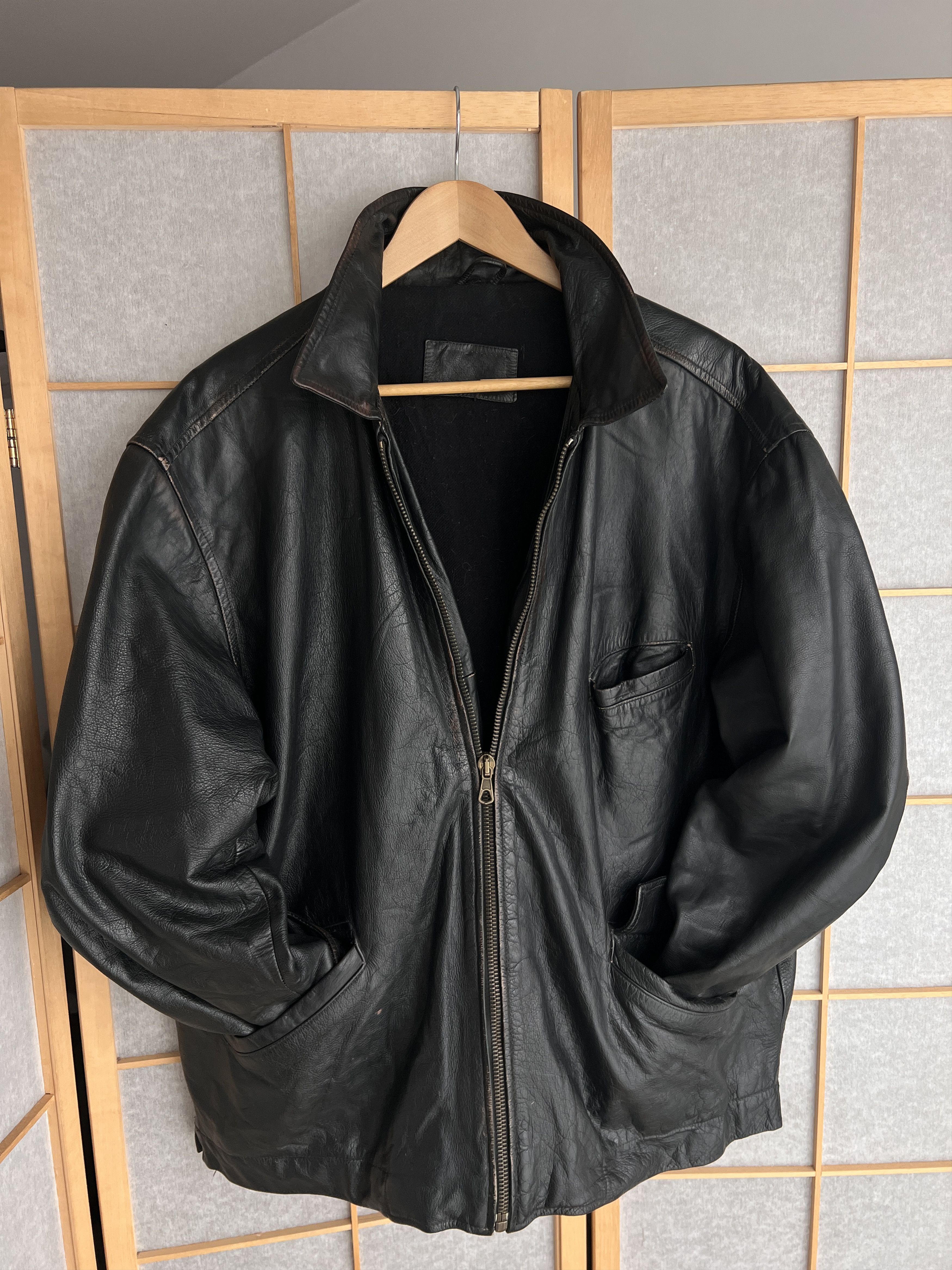 If Six Was Nine VTG Yohji Yamamoto Kanye West Style Cargo Leather Jacket LGB Size US L / EU 52-54 / 3 - 2 Thumbnail