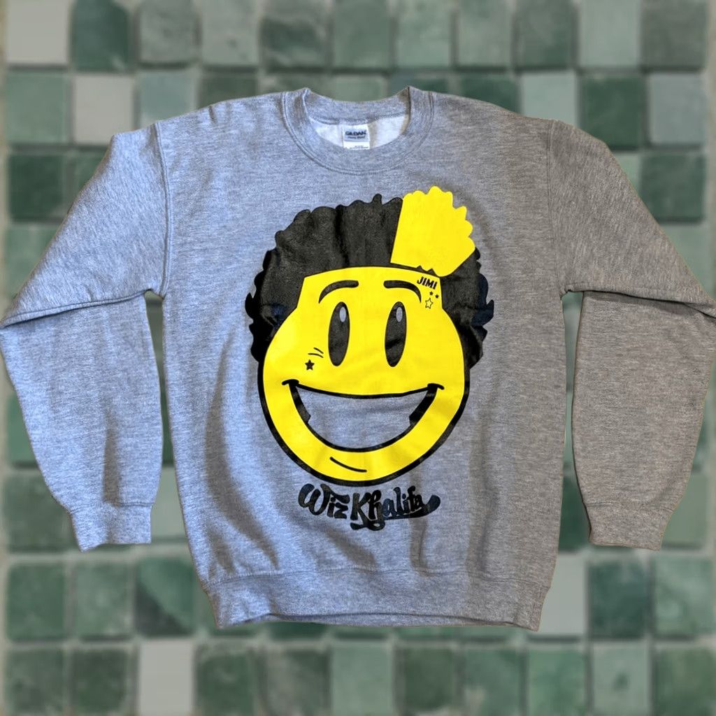 Gildan Gildan Wiz Khalifa Jimi Smile Sweatshirt Pullover Crew Neck Gray Small Men's Size S / US 4 / IT 40 - 1 Thumbnail