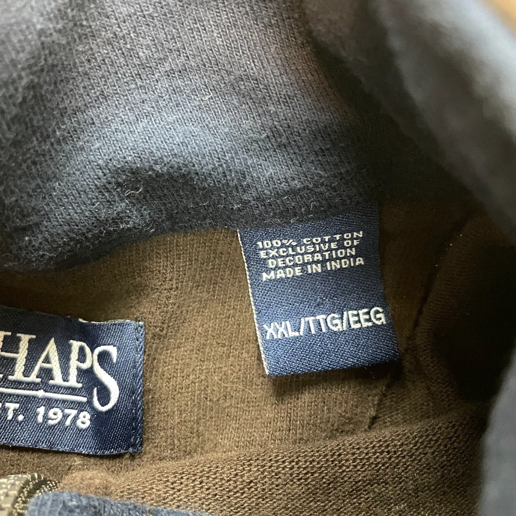 Chaps Chaps Jacket Mens 2XL Brown 1/4 Zip Pullover Solid Logo Cotton Windbreaker Short Coat Mens Size US XXL / EU 58 / 5 - 5 Thumbnail