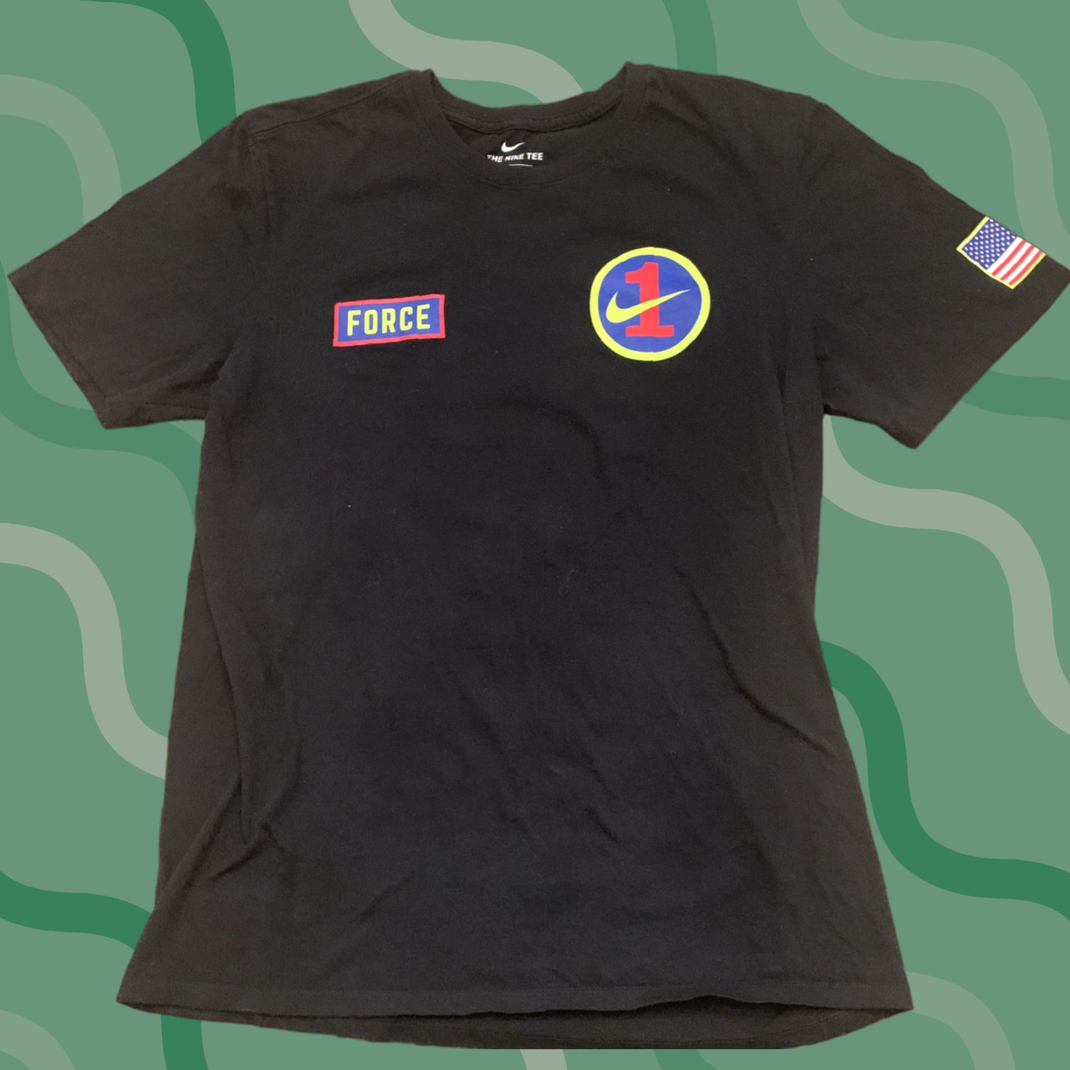 Nike VINTAGE Nike Shirt Men M Black Love Nike Air Force 1 Uptown Downtown Crush T Shirt 1990s Mens Size US M / EU 48-50 / 2 - 1 Thumbnail