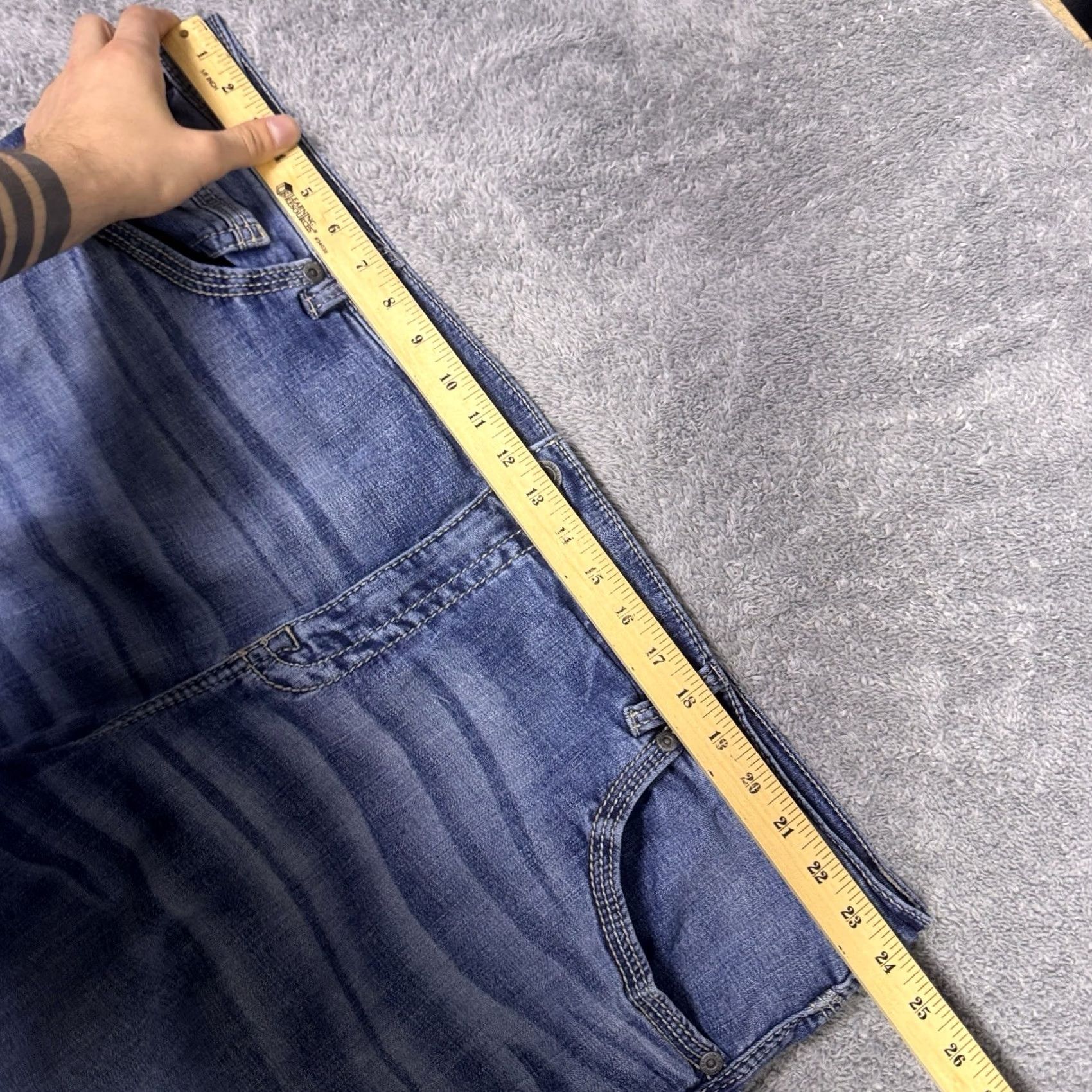 BKE BKE Jeans Mens 48x29 Seth Stretch Denim Bootcut Jeans Workwear Western Cowboy 5-Pocket Mens Regular Blue Denim Stretch Bootcut Size US 32 / EU 48 - 7 Thumbnail
