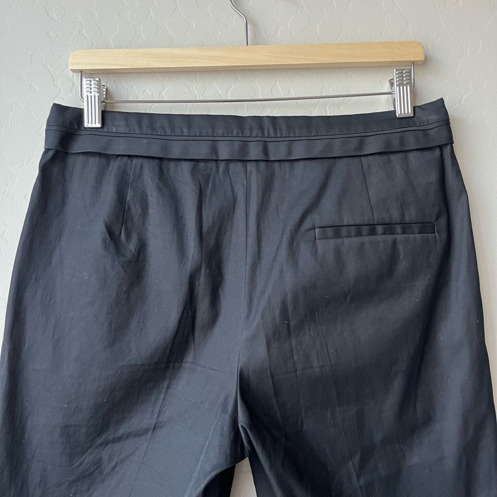The Row The Row Black Mid Rise Straight Leg Cropped Cotton Trouser P Size 28" / US 6 / IT 42 - 8 Thumbnail