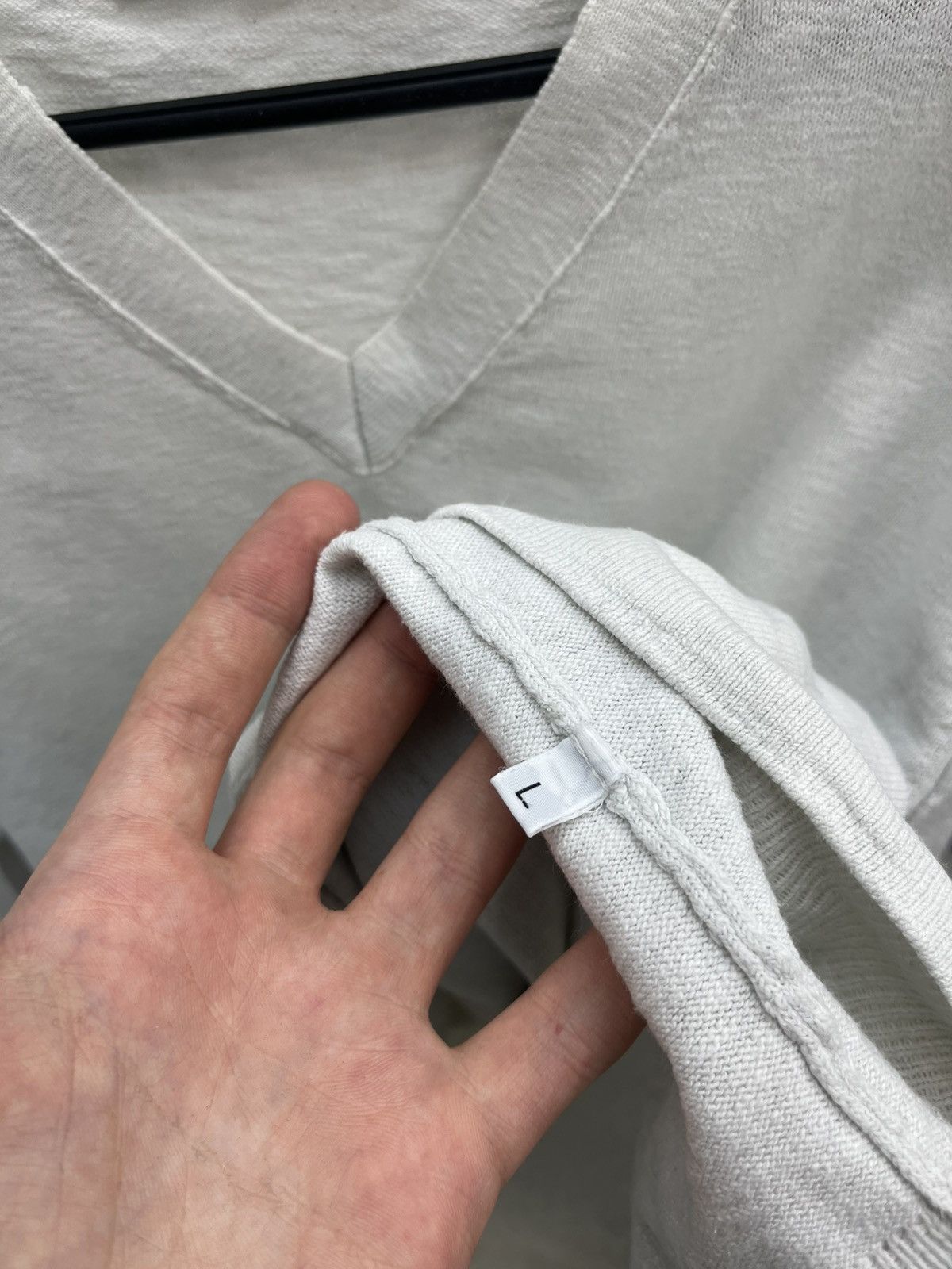 Stone Island Stone Island V-neck Linen Knit Long Sleeve Sweater Size US L / EU 52-54 / 3 - 5 Thumbnail