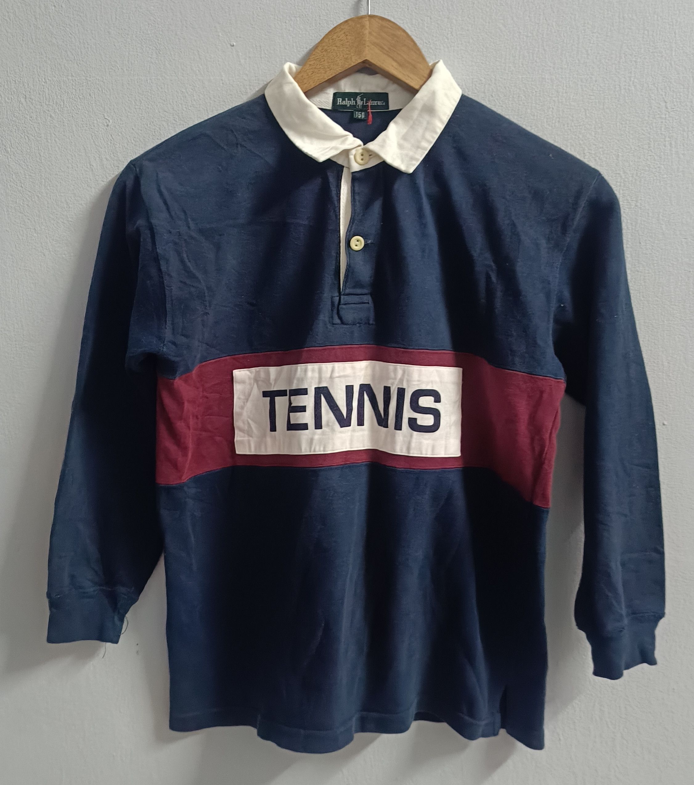 Polo Ralph Lauren 🔥🔥Rare Vintage 90s Polo Ralph Lauren Tennis L/Sleeve Tee Size XS / US 0-2 / IT 36-38 - 1 Thumbnail