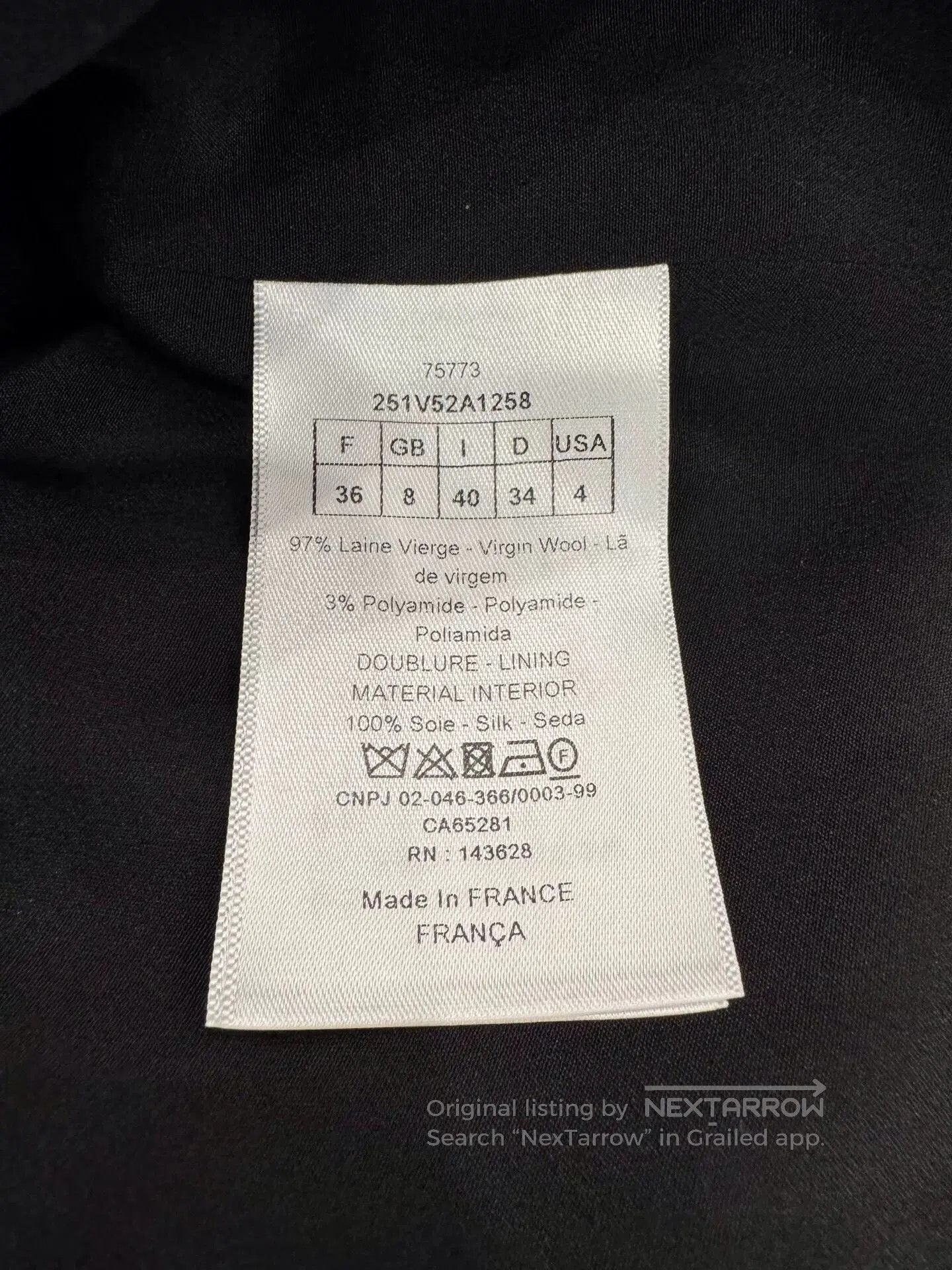 Dior Dior Women's Houndstooth Wool Jacket. Size XS / US 0-2 / IT 36-38 - 6 Thumbnail