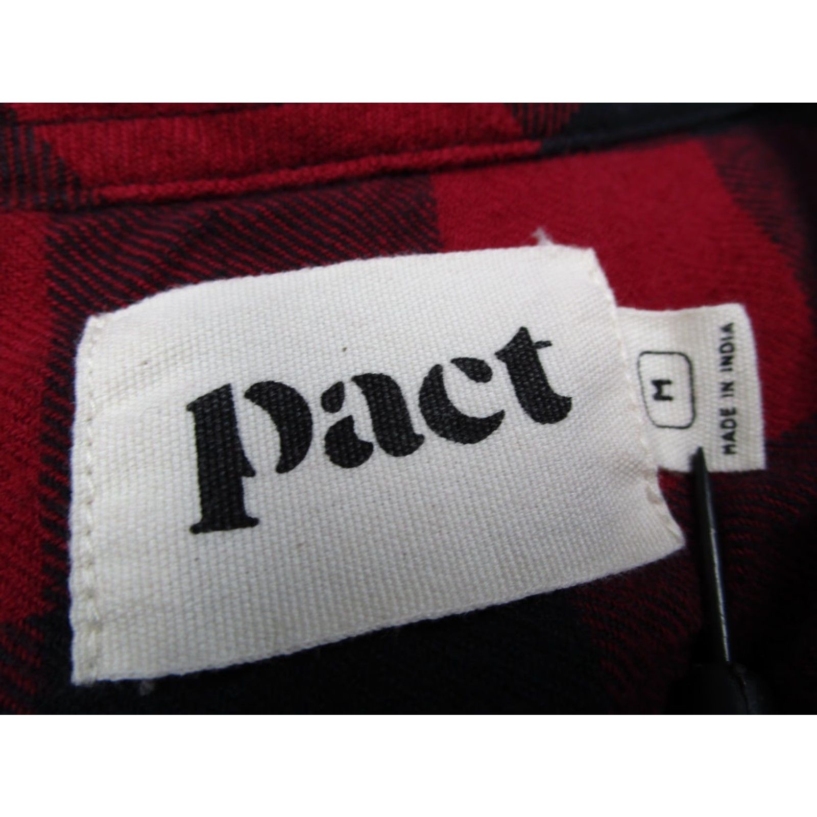 Vintage VINTAGE Pact Women's Flannel Shirt Long Sleeve Casual Red Buffalo Plaid Organic Cotton, 90s, Work Travel Mens Women Medium Size M / US 6-8 / IT 42-44 - 3 Thumbnail