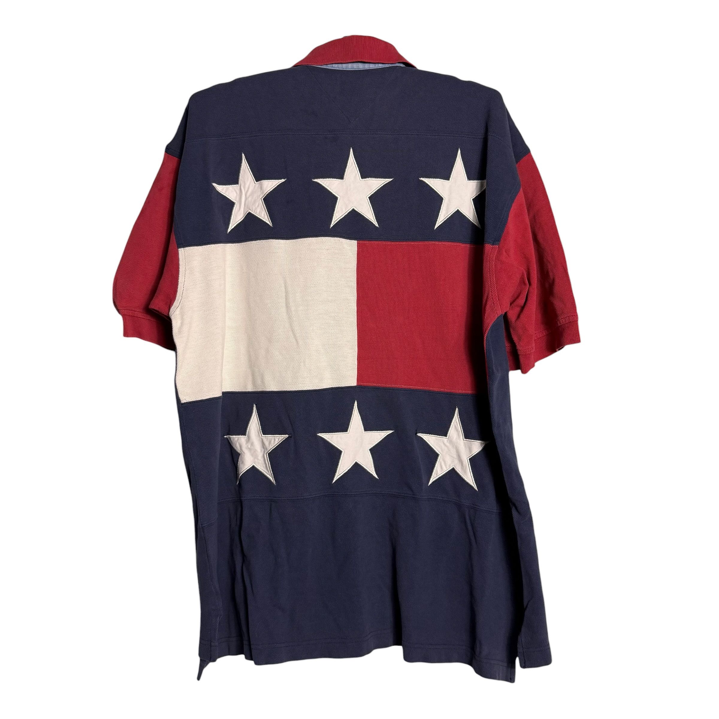 Tommy Hilfiger 🔥RARE🔥Vintage Tommy Hilfiger Logo Star Flag Polo Shirt Size US L / EU 52-54 / 3 - 1 Thumbnail