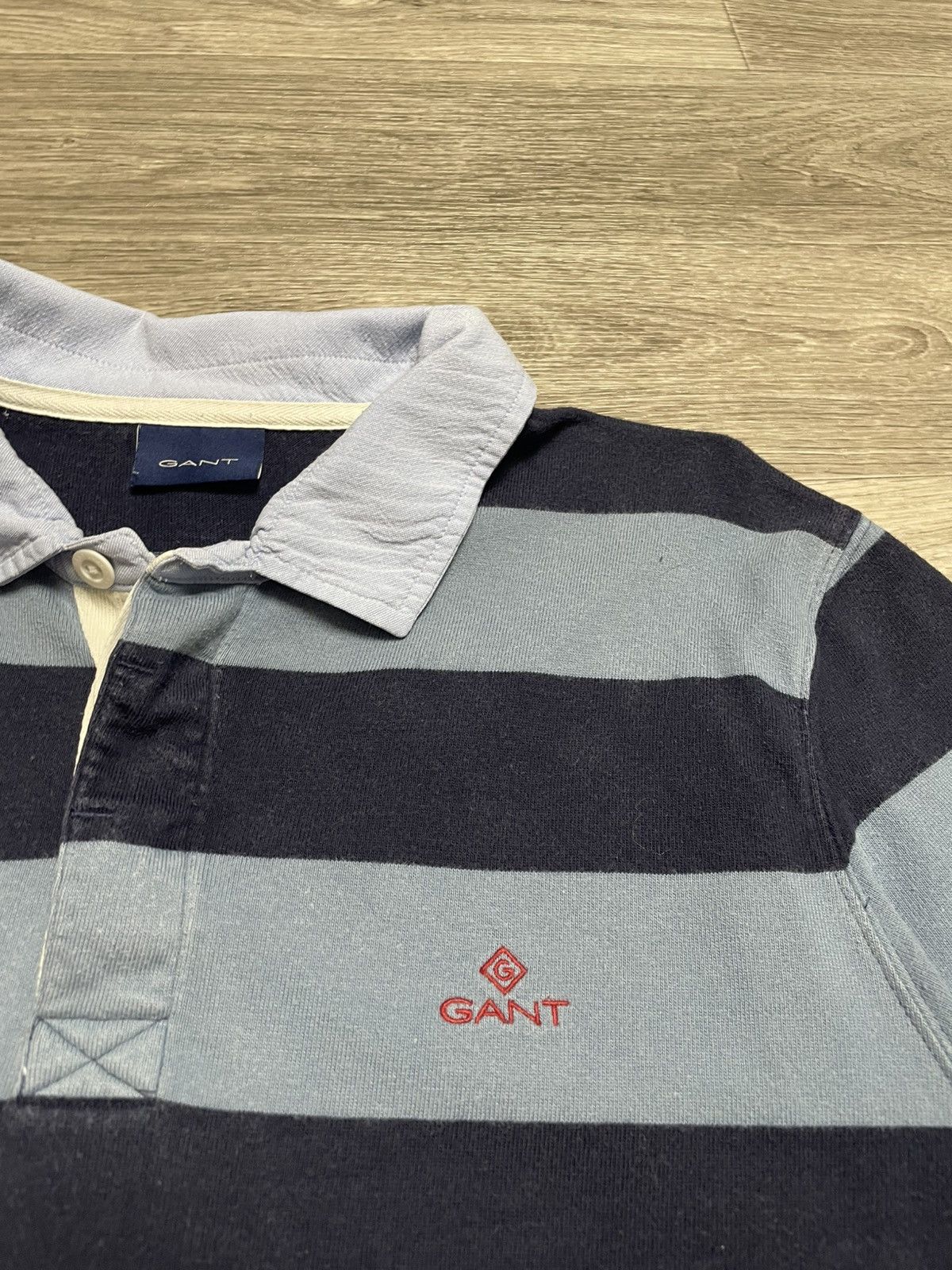 Gant Vintage Gant Striped Long Sleeve Rugby Polo Shirt Size US L / EU 52-54 / 3 - 6 Thumbnail