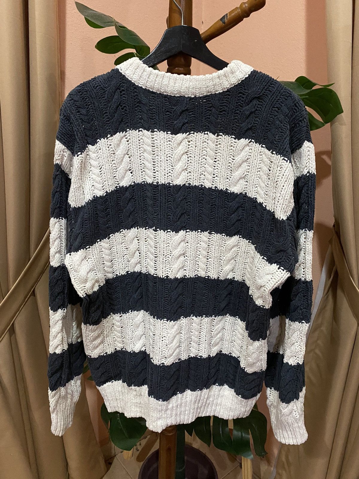 Japanese Brand Gelato Pique Homme Striped Knit Sweater | Cozy Loungewear Size US M / EU 48-50 / 2 - 5 Thumbnail