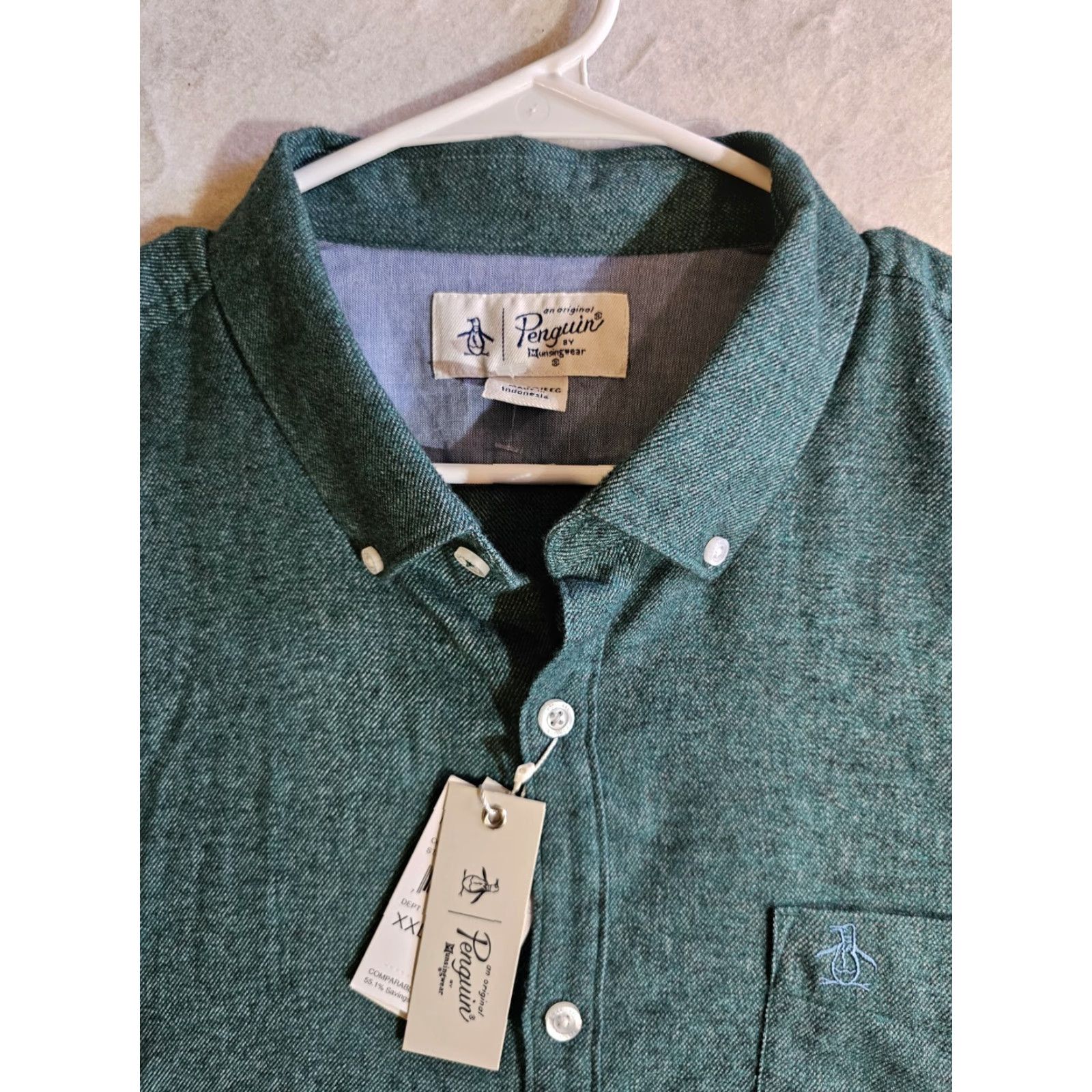 Original Penguin VINTAGE Original Penguin Button-Up Shirt Mens 2XL Green Shirt Classic Preppy Size US XXL / EU 58 / 5 - 3 Thumbnail
