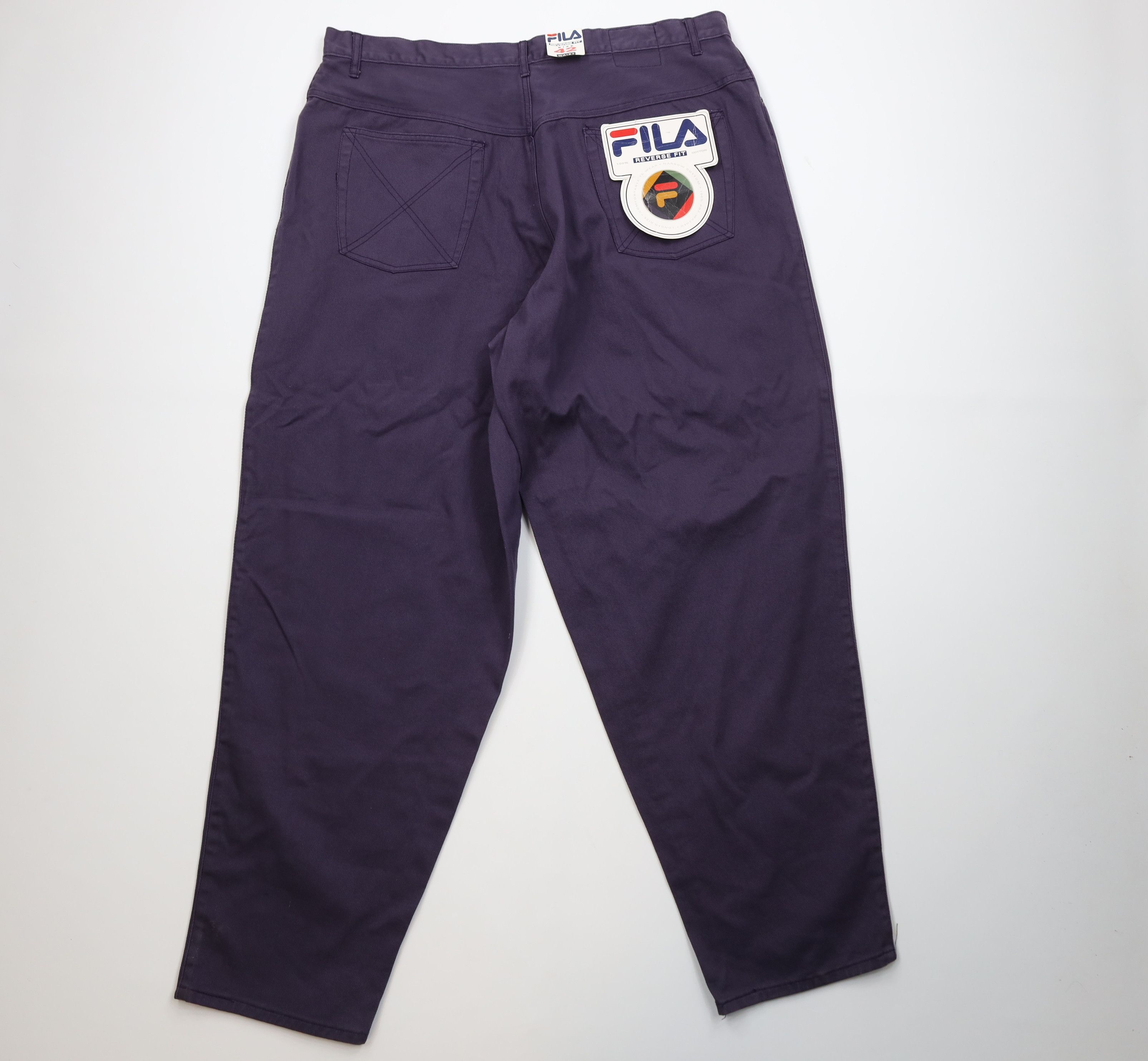Fila Deadstock Vintage 90s Fila Baggy Fit Skateboard Jeans Purple Size US 42 / EU 58 - 10 Thumbnail