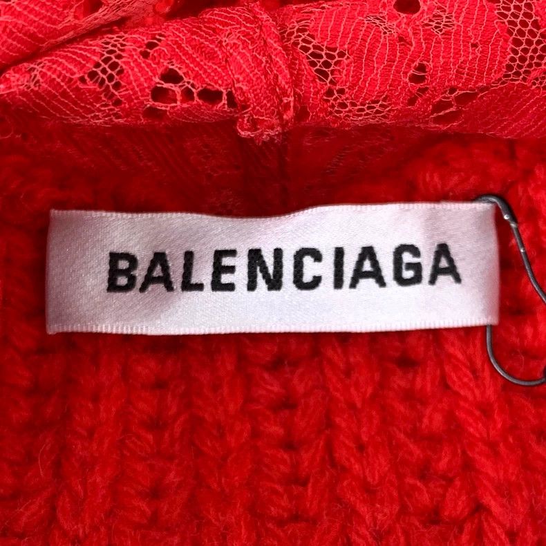 Other Balenciaga size 34 Red lace V-neck wool long-sleeve knit s Size XXS / US 00 / IT 34 - 5 Thumbnail