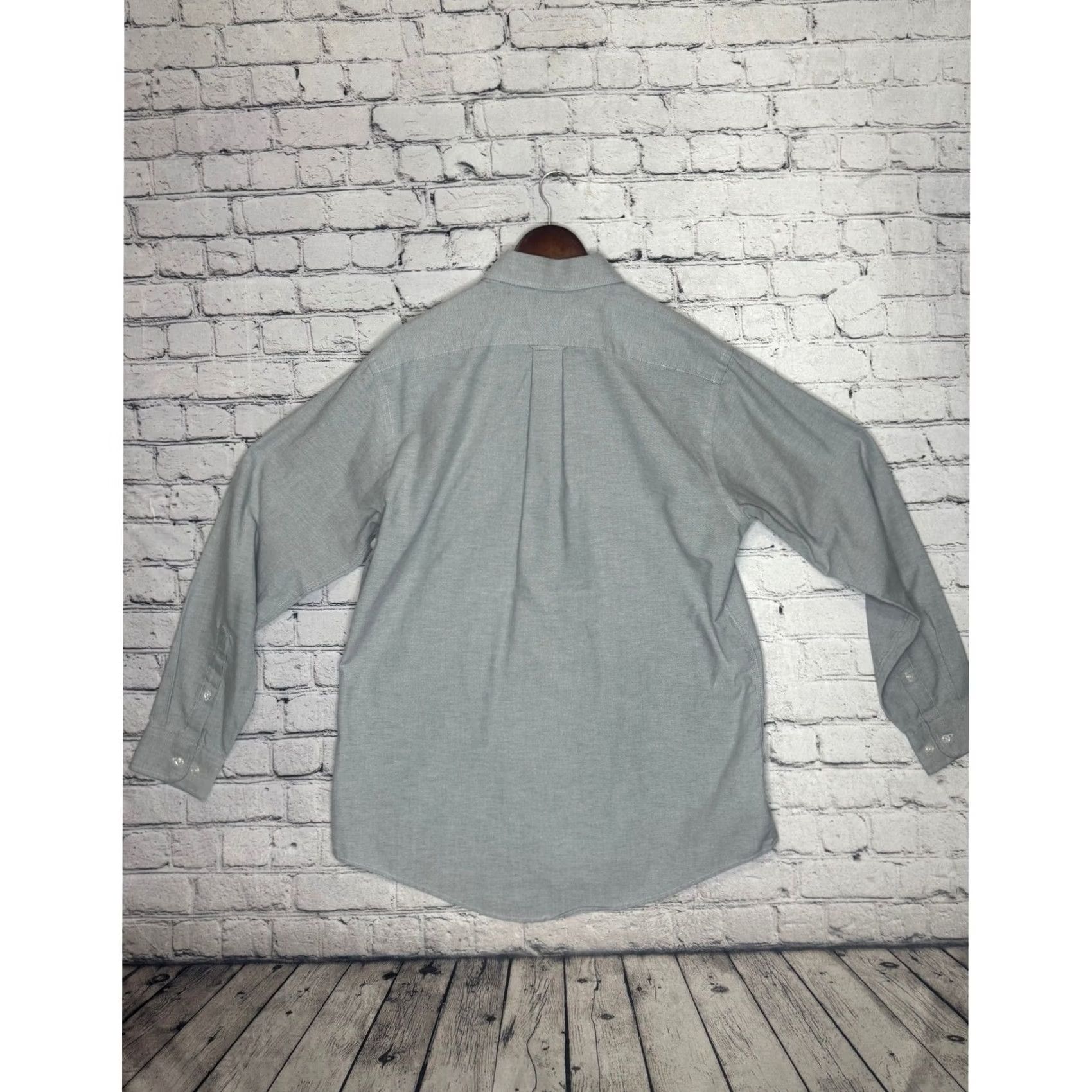 Stafford Stafford Dress Shirt Gray Long Sleeve Button-Down XL Mens Non-Iron Pockets Classic Collar Button-Up Size US XL / EU 56 / 4 - 6 Thumbnail