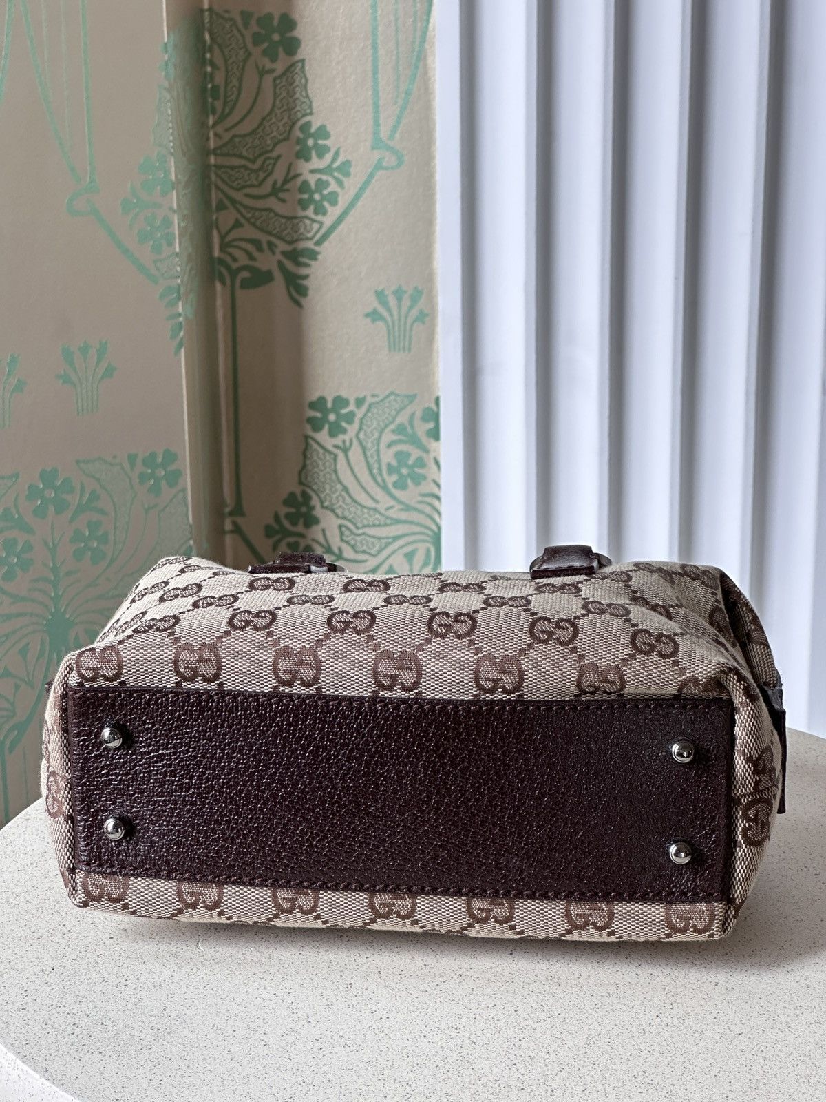 Gucci GUCCI Mini Monogram Canvas Boston Hand Bag Leather 113010 Size ONE SIZE - 12 Thumbnail
