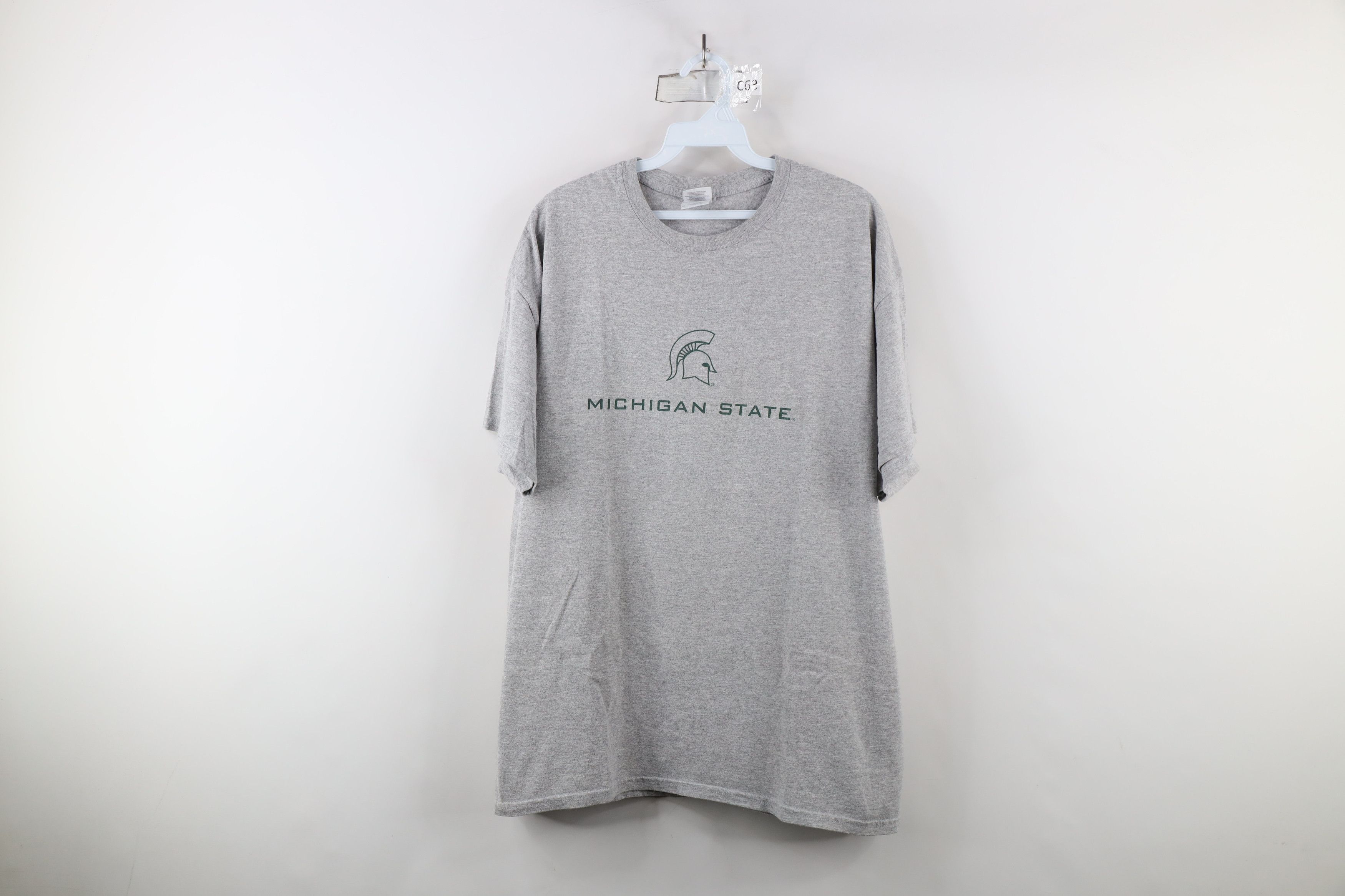Vintage Vintage 90s Y2K Spell Michigan State University T-Shirt Gray Size US XL / EU 56 / 4 - 1 Thumbnail