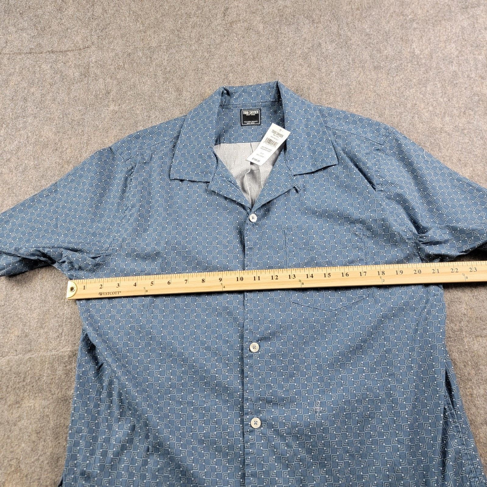 Todd Snyder Todd Snyder Square Geo Camp Collar Button Down Shirt NWT Size US L / EU 52-54 / 3 - 4 Thumbnail