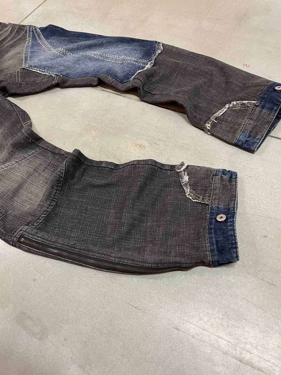 Japanese Brand Patchwork Vintage Japanese Brand Zipped Jeans Rare Design Size US 38 / EU 54 - 4 Thumbnail
