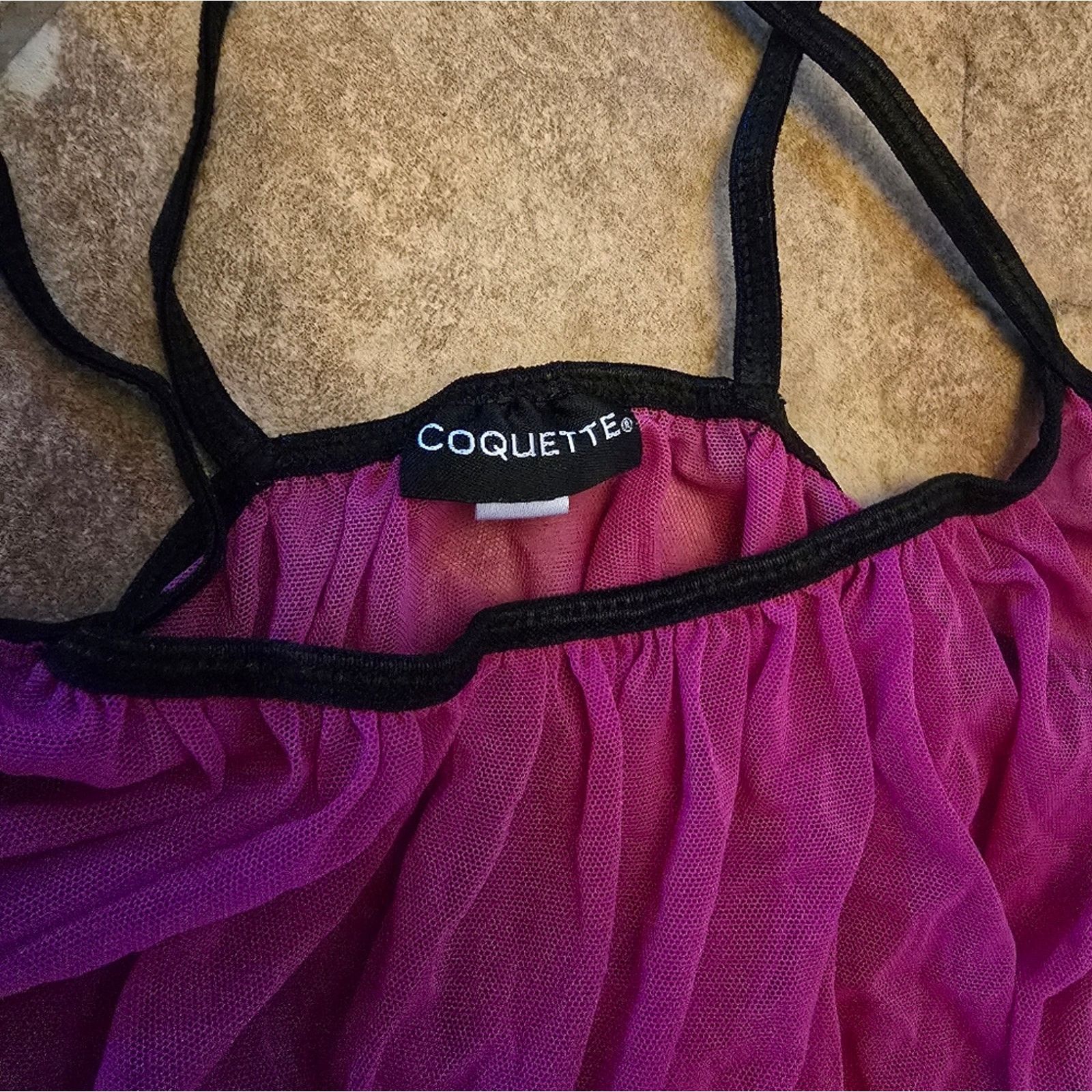 Other Dark Pink | COQUETTE | Babydoll Lingerie Nightie Size ONE SIZE - 4 Thumbnail