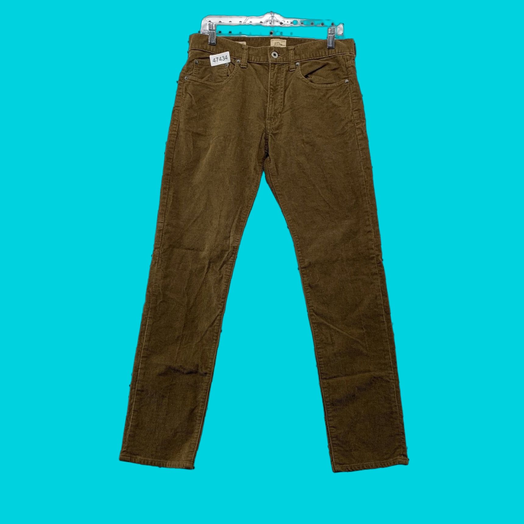 Vintage J Crew Corduroy Chino Pants Mens 31X32 Brown Straight Fit 484 Size US 31 - 1 Thumbnail