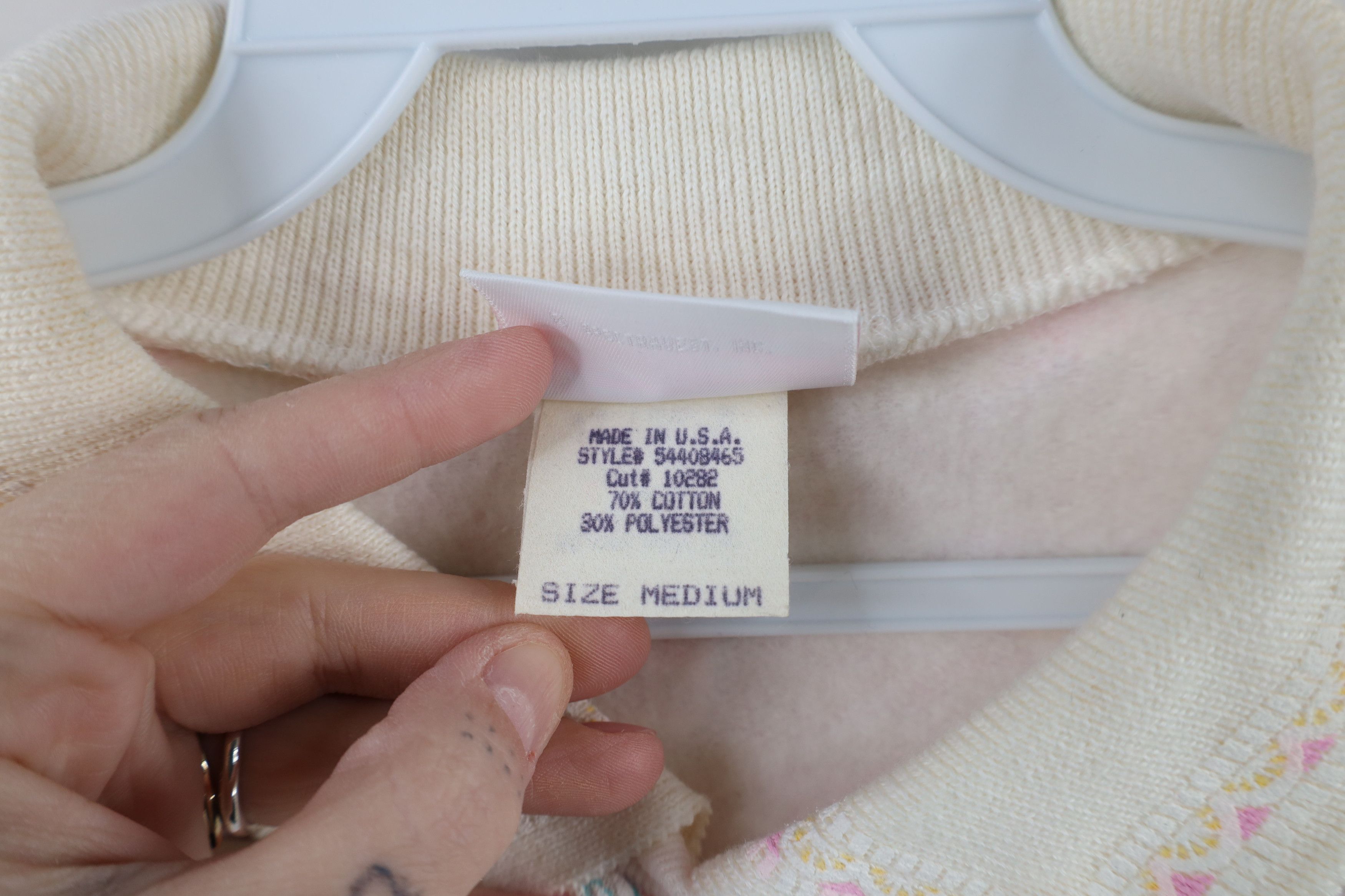 Vintage Deadstock Vintage 90s Fairy Kei Kawaii Collared Sweatshirt Size M / US 6-8 / IT 42-44 - 9 Thumbnail