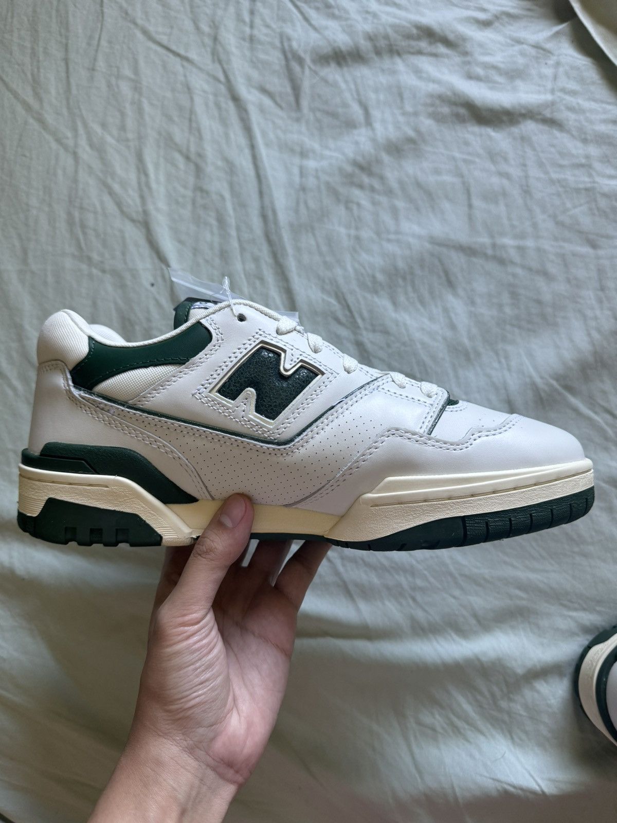 Aime Leon Dore × New Balance *NEW* Aime Leon Dore 550 White Green Vintage Sneakers Size US 9 / EU 42 - 3 Thumbnail