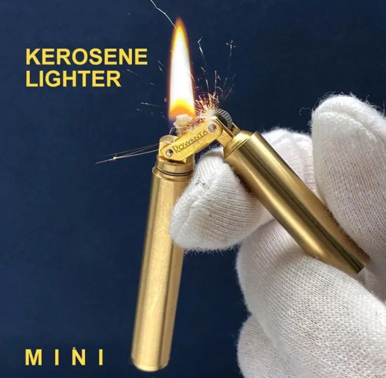 Vintage Brass Kerosene Nunchakus Lighters Windproof Mini Size ONE SIZE - 5 Thumbnail