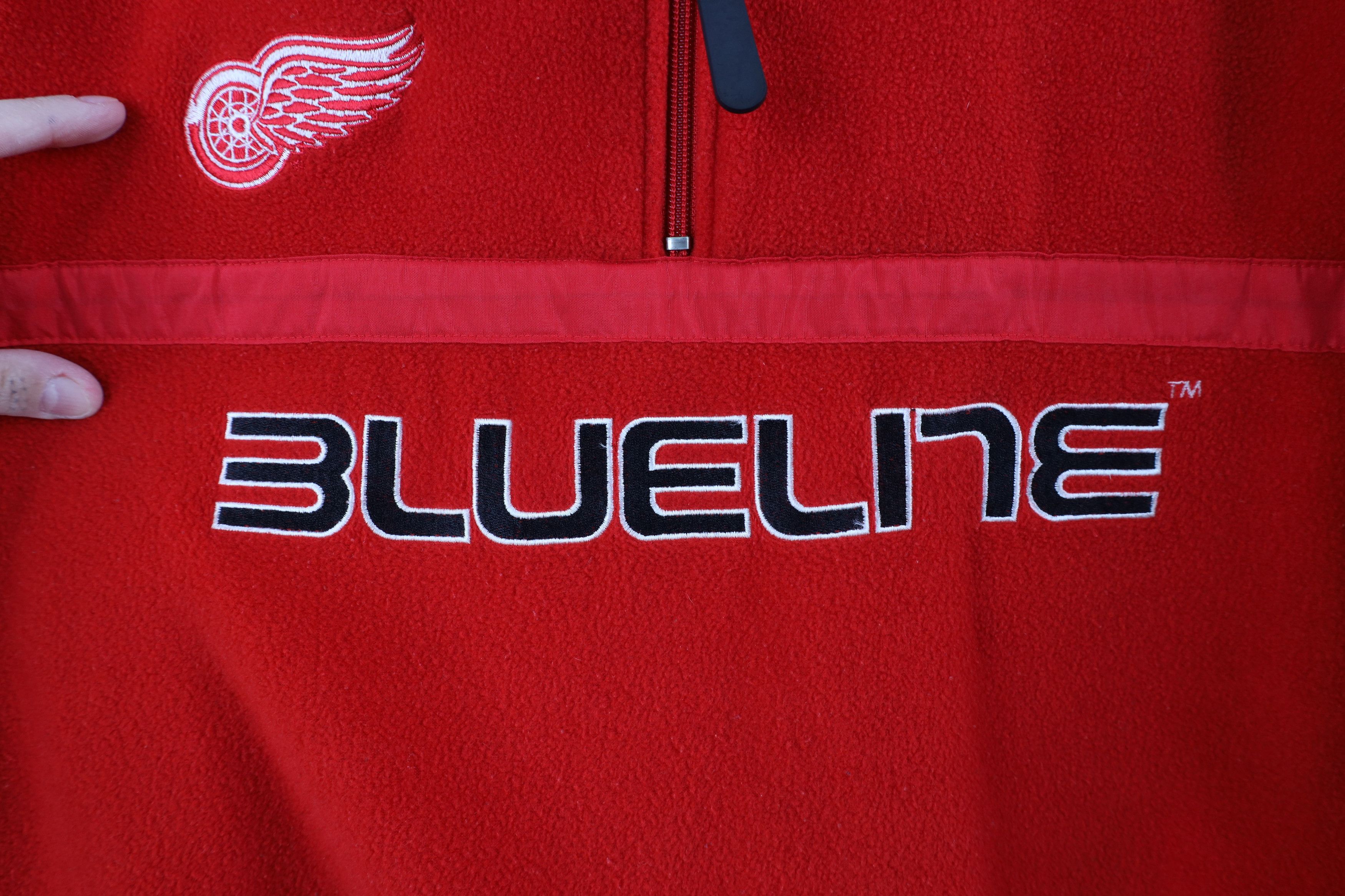 Vintage Vintage 90s Y2K NHL Red Wings Hockey Fleece Half Zip Sweater Size US L / EU 52-54 / 3 - 6 Thumbnail