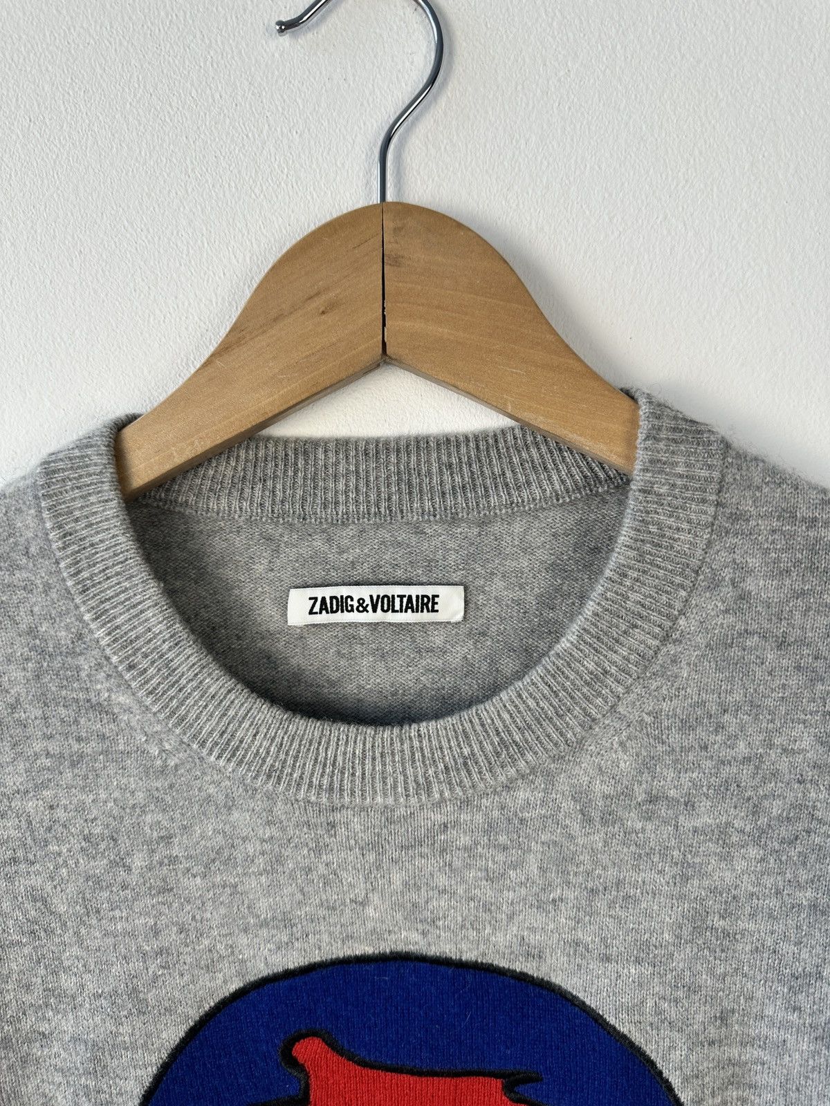 Zadig & Voltaire Zadig & Voltaire Kennedy Ter C Skull Cashmere Sweater Grey S Size S / US 4 / IT 40 - 7 Thumbnail