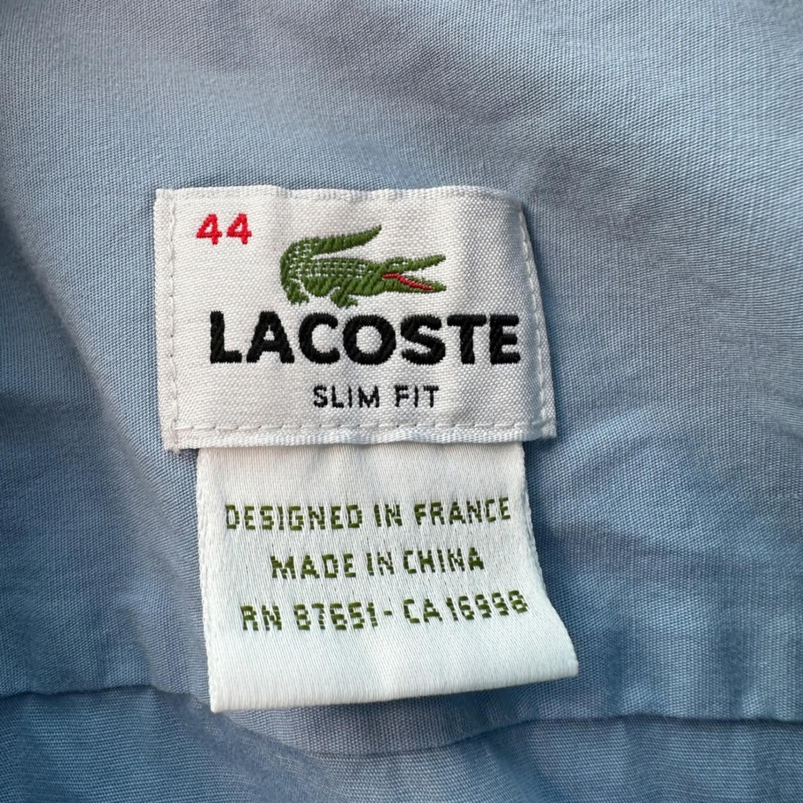 Lacoste Lacoste Button Down Shirt Mens 44 Slim Fit Light Blue Size US L / EU 52-54 / 3 - 4 Thumbnail