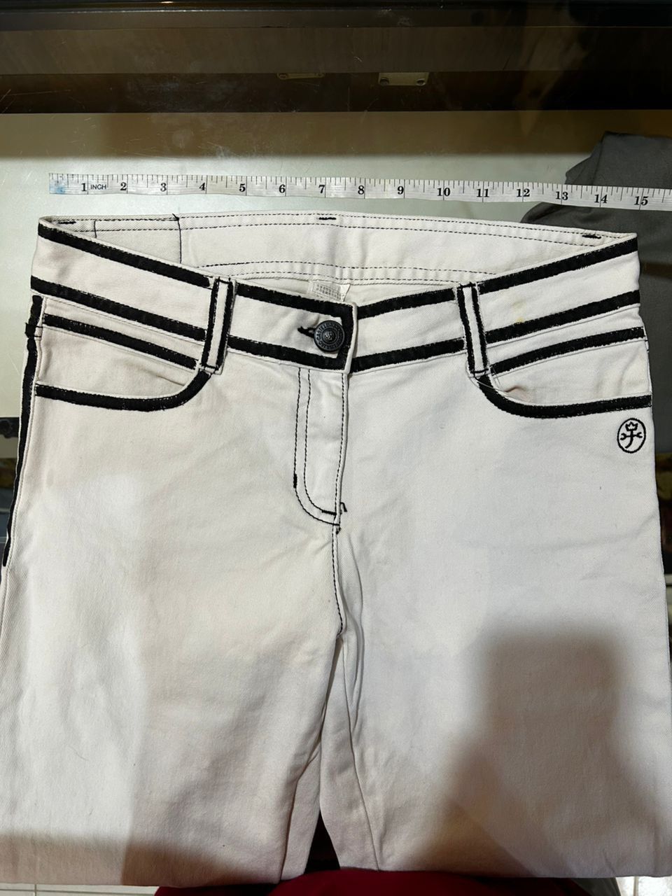 Jean Charles De Castelbajac Castelbajac white denim pant Size 30" / US 8 / IT 44 - 8 Thumbnail