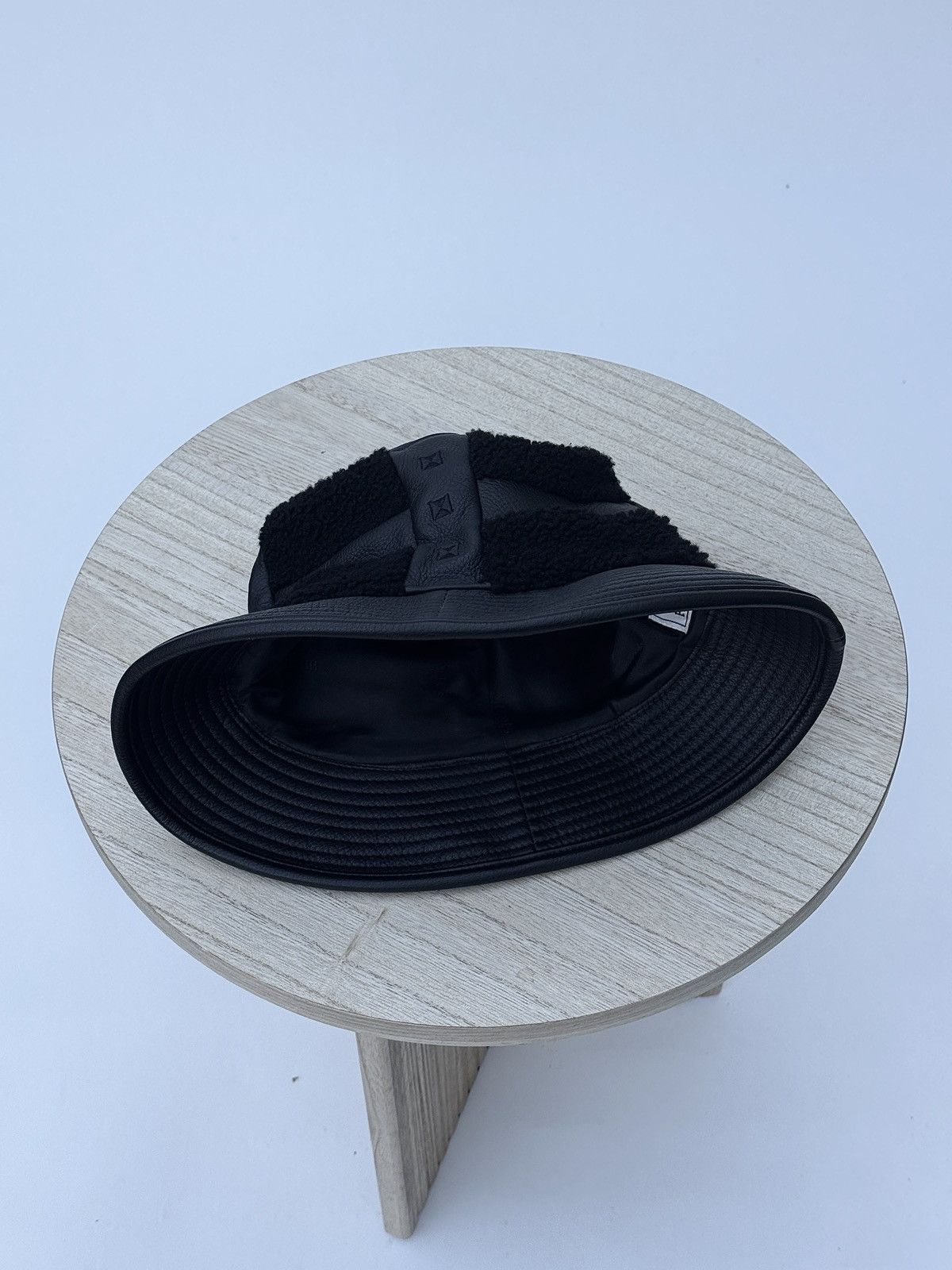 Hermes Deer Leather & Lamb Shearling Bucket Hat by Hermes Size ONE SIZE - 5 Thumbnail