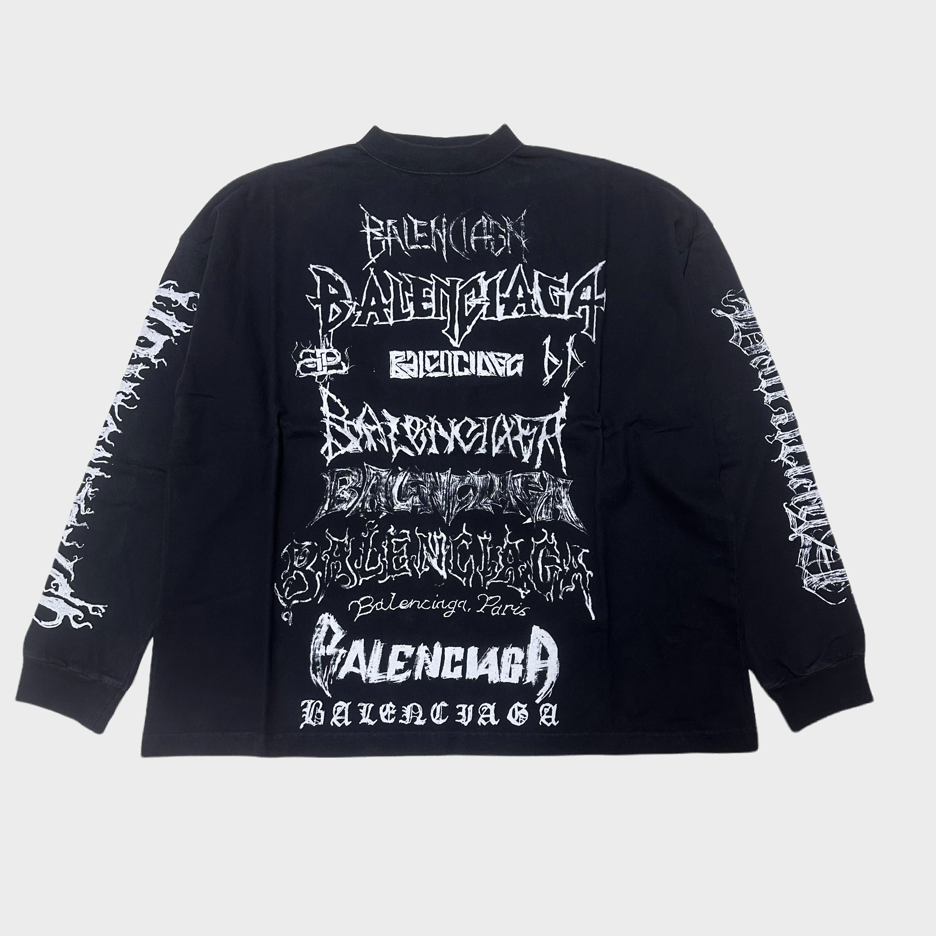Balenciaga BALENCIAGA size M L medium Long sleeve black tshirt metal Size US M / EU 48-50 / 2 - 1 Thumbnail