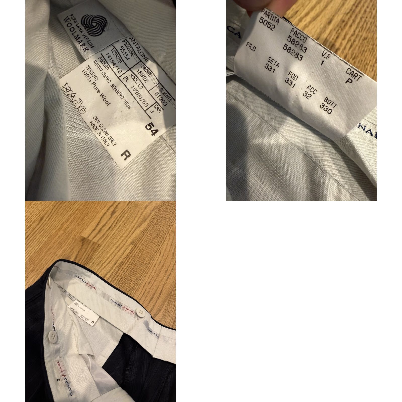 Canali CANALI 2 Piece Suit Wool Blue Stripe 100% Wool 52L Regular Italian Made In Italy Men Jacket & Pants 35x31 Size 52R - 11 Thumbnail