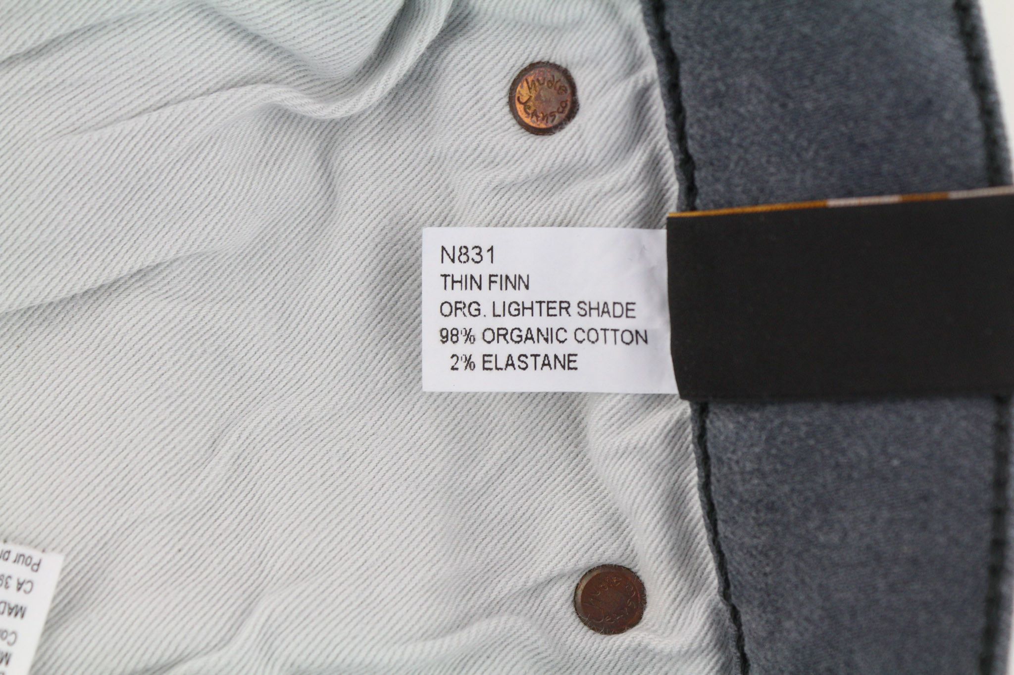 Nudie Jeans THIN FINN W28/L32 Slim Grey Cotton Stretch Jeans 80633 Size US 28 / EU 44 - 8 Thumbnail