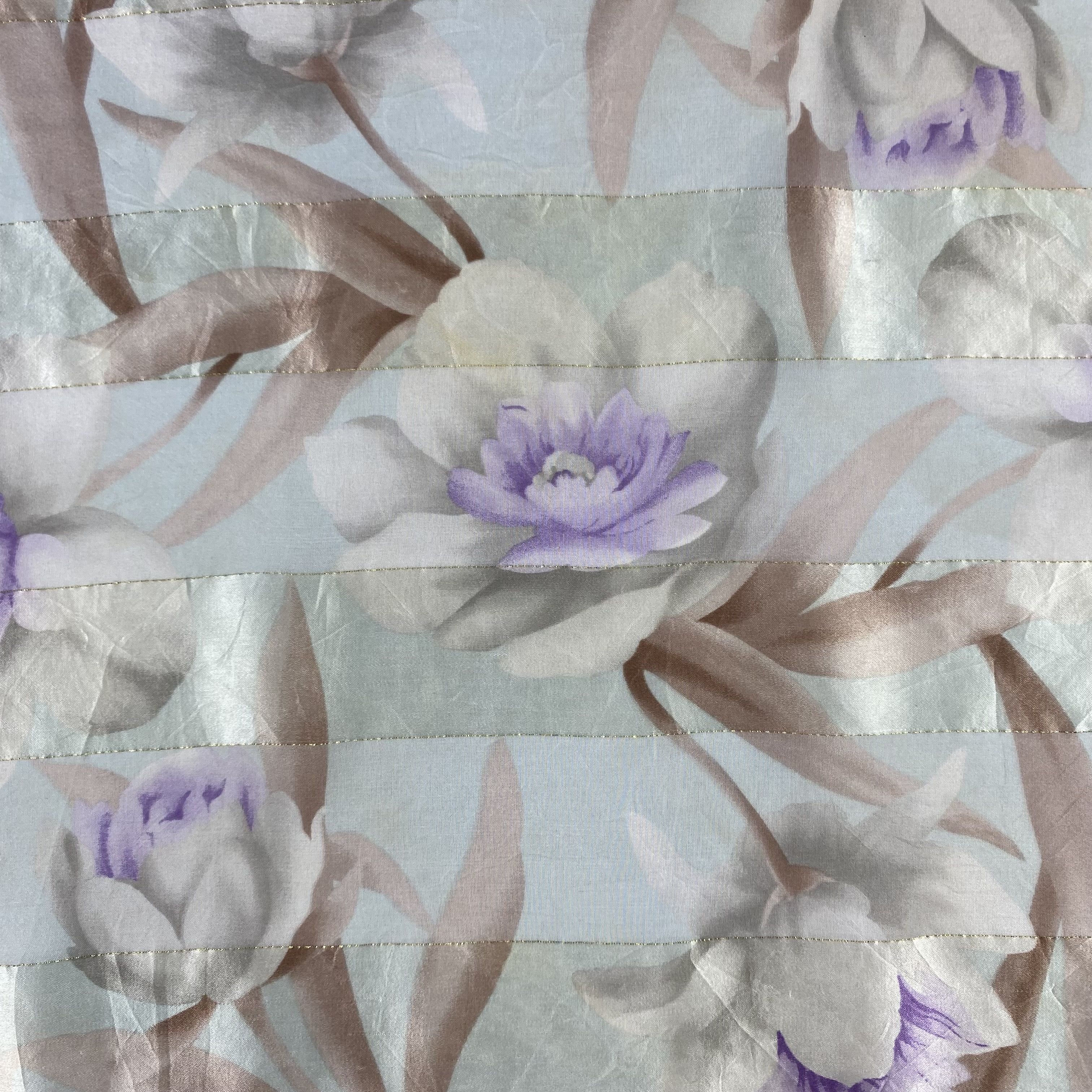 Japanese Brand × Vintage Vintage Japanese Brand Silk Scarf Hand Rolled Floral SS061 Size ONE SIZE - 4 Thumbnail