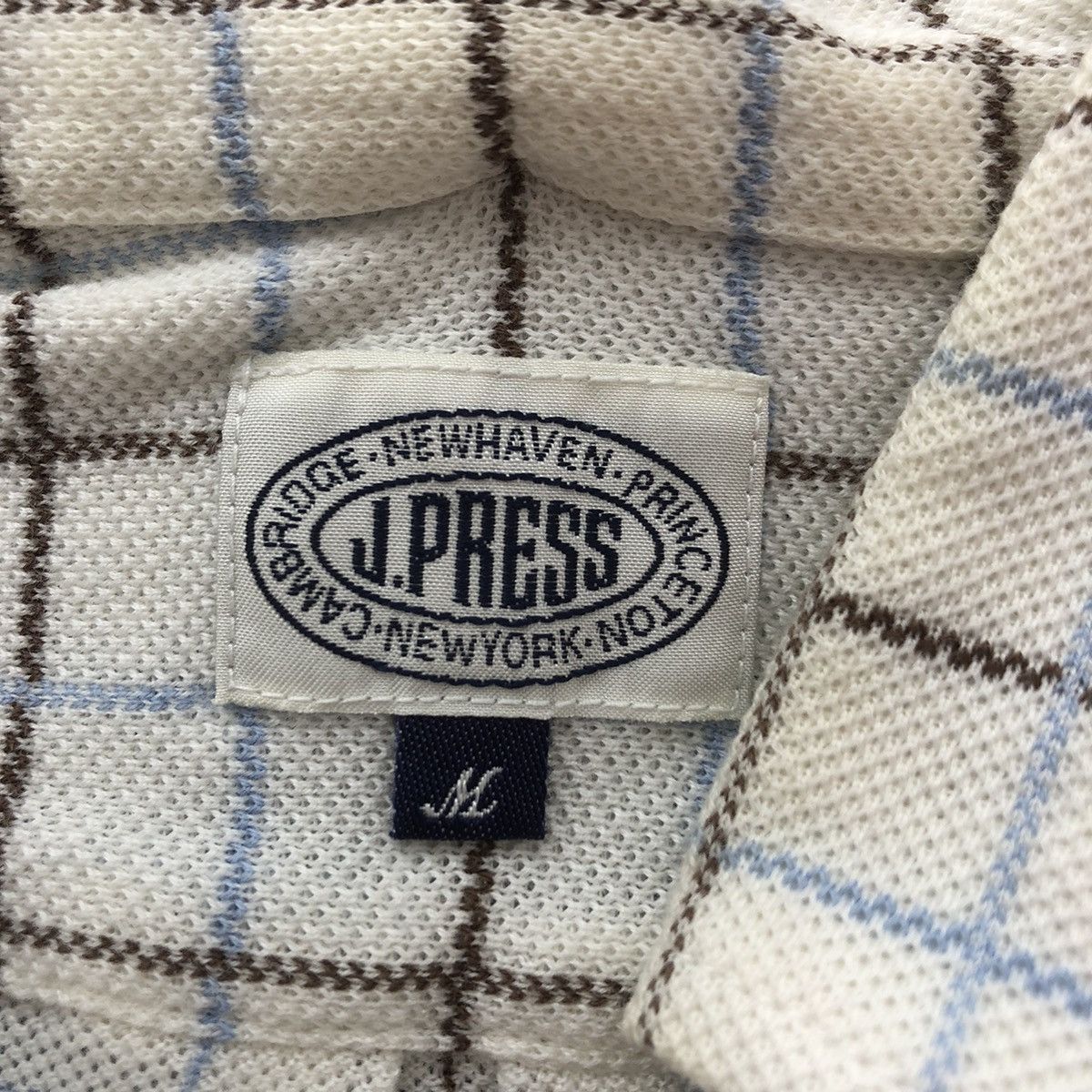 Vintage Vintage J.PRESS CAMBRIDGE Plain Checks Plo Tee Shirt Top Size M / US 6-8 / IT 42-44 - 4 Thumbnail