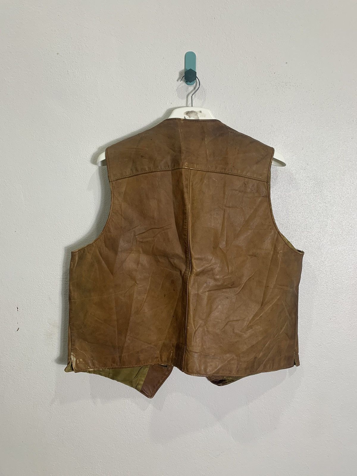 Vintage Vintage 80’s Schott Leather Vest Trashed Size US L / EU 52-54 / 3 - 8 Thumbnail