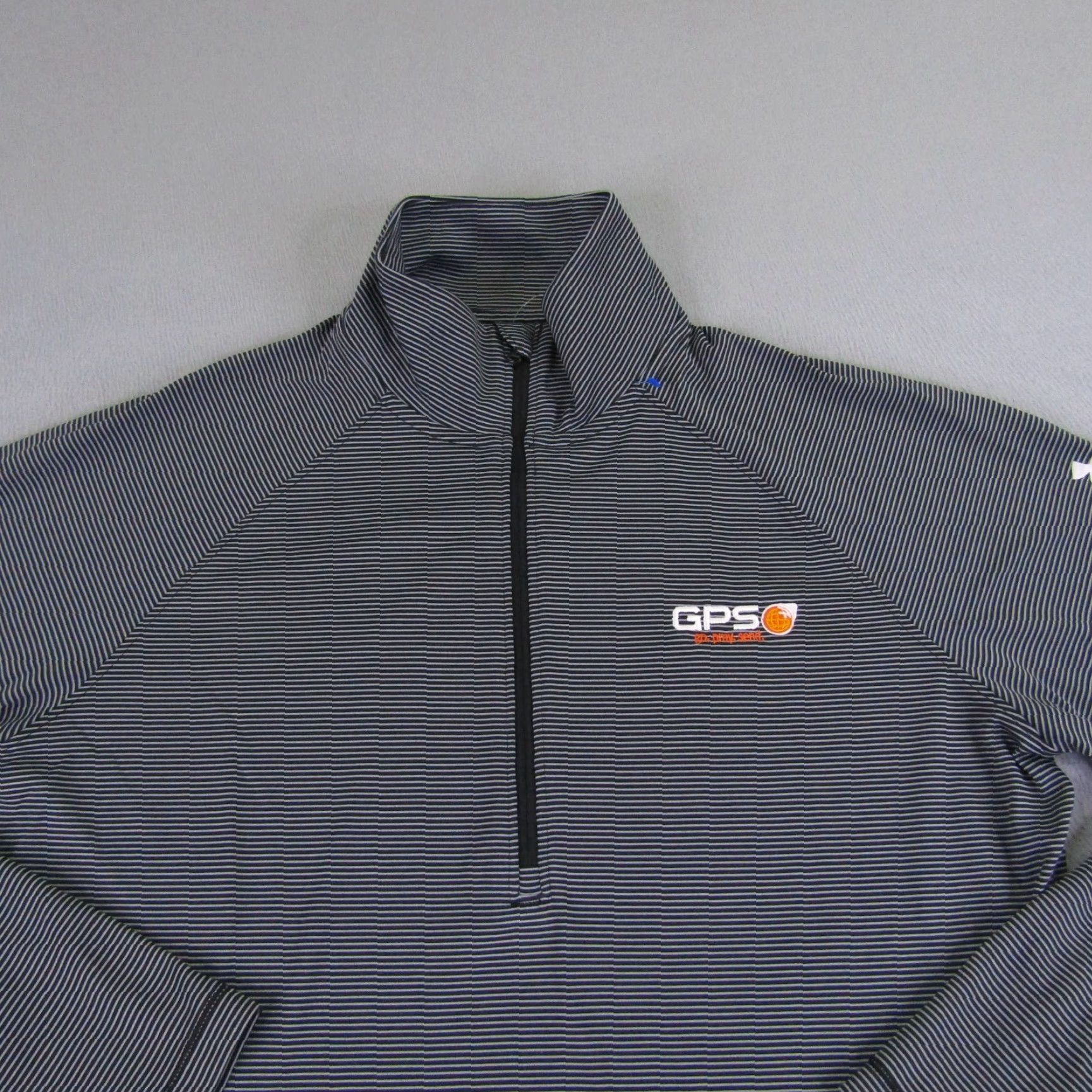 Under Armour Under Armour Pullover Sweater Womens Large Gray Stripes 1/4 Zip Heatgear Size L / US 10 / IT 46 - 4 Thumbnail