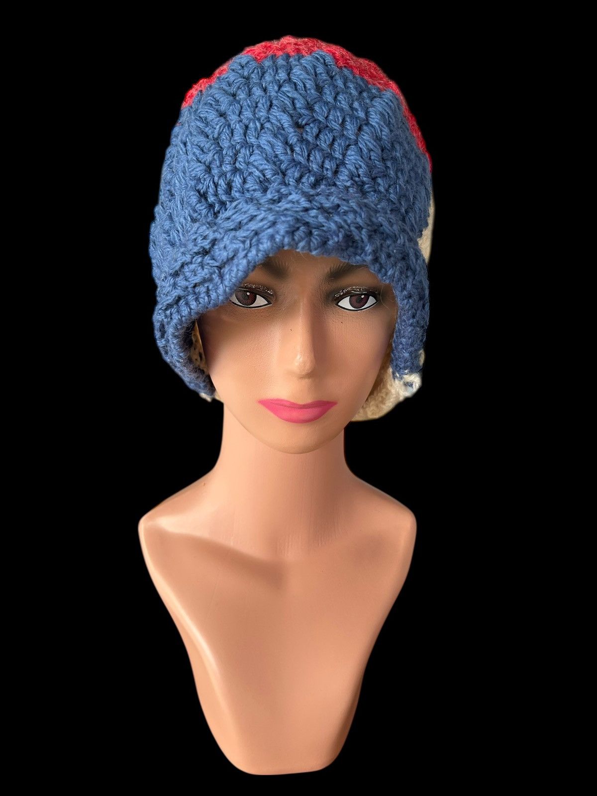 Kapital Crochet Knitted Handmade big Beanie Hats Size ONE SIZE - 3 Thumbnail