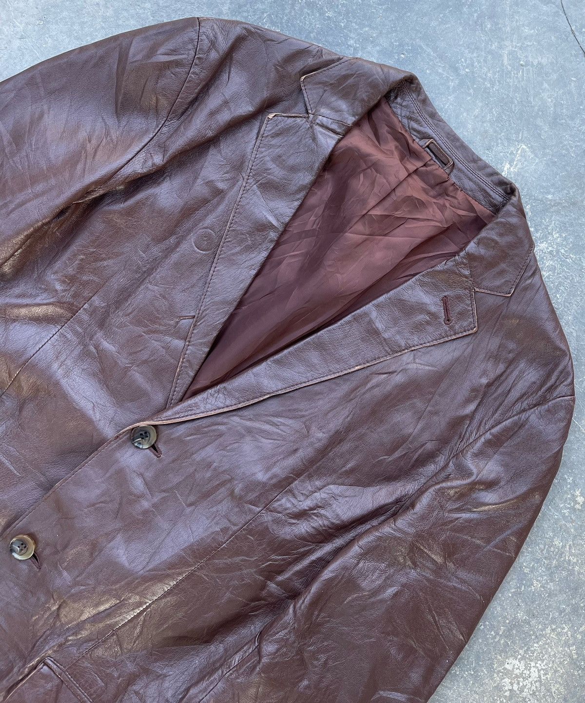 Takeo Kikuchi TAKEO KIKUCHI SHEEP SKIN LEATHER COAT Size US L / EU 52-54 / 3 - 9 Thumbnail