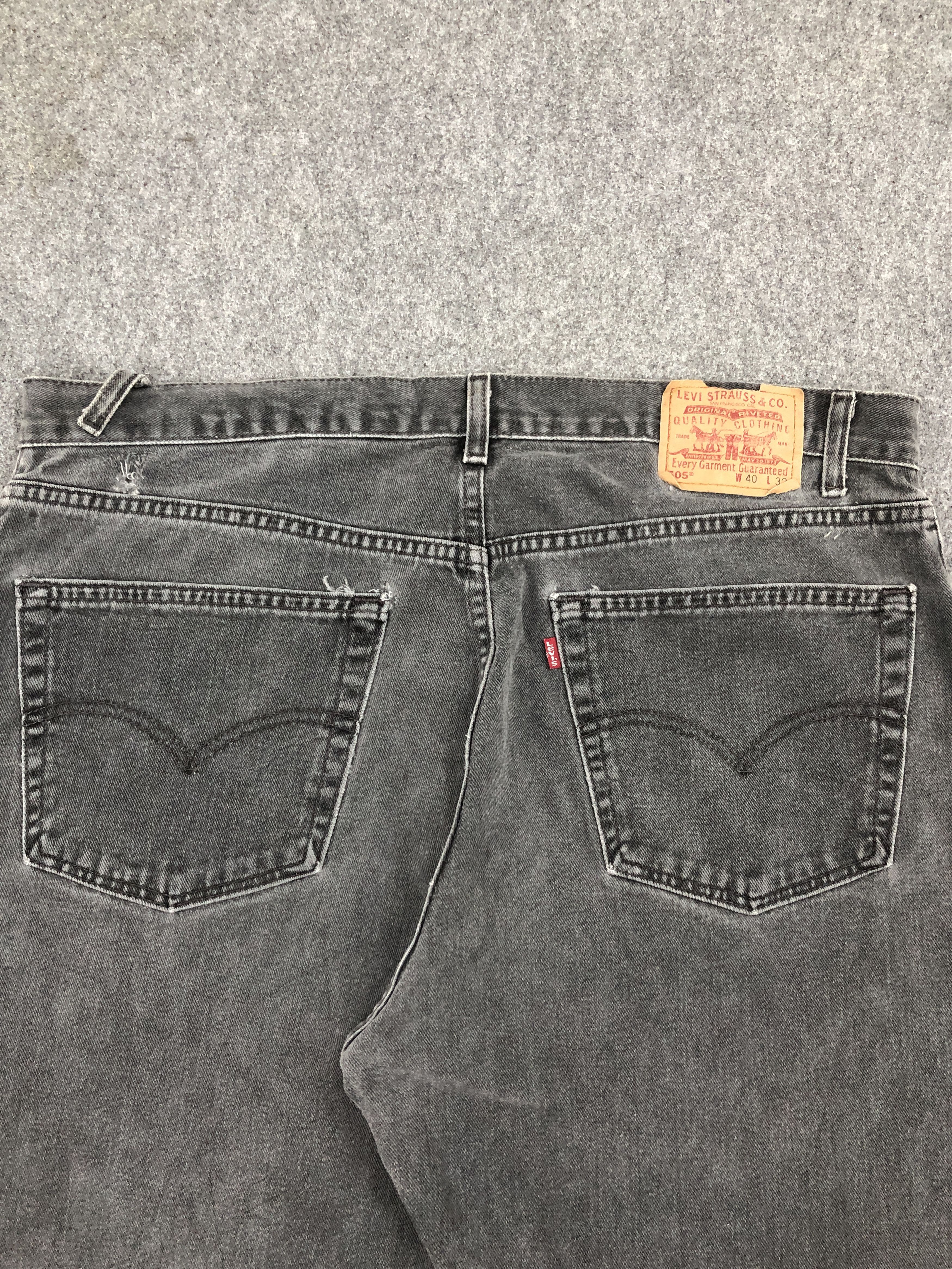 Levi's Faded Black Vintage 90s Levis 505 Jeans DP2292 Size US 39 - 4 Thumbnail