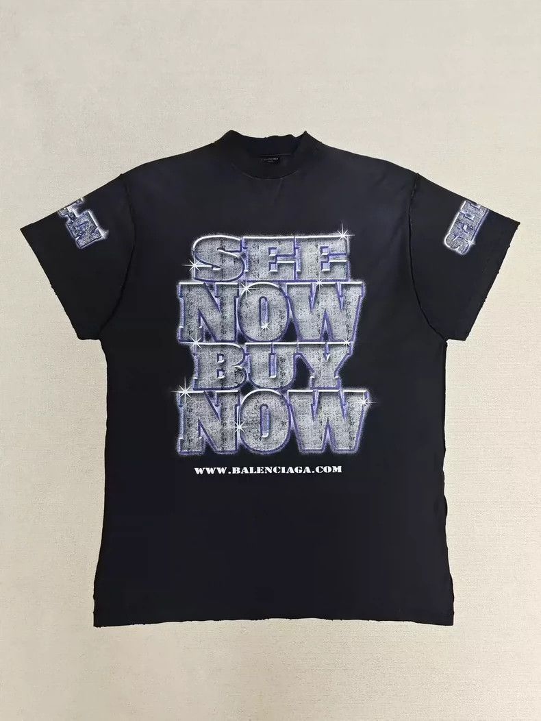 Balenciaga Balenciaga Washing damage to make old short sleeves 2501-Ne Size US S / EU 44-46 / 1 - 1 Thumbnail
