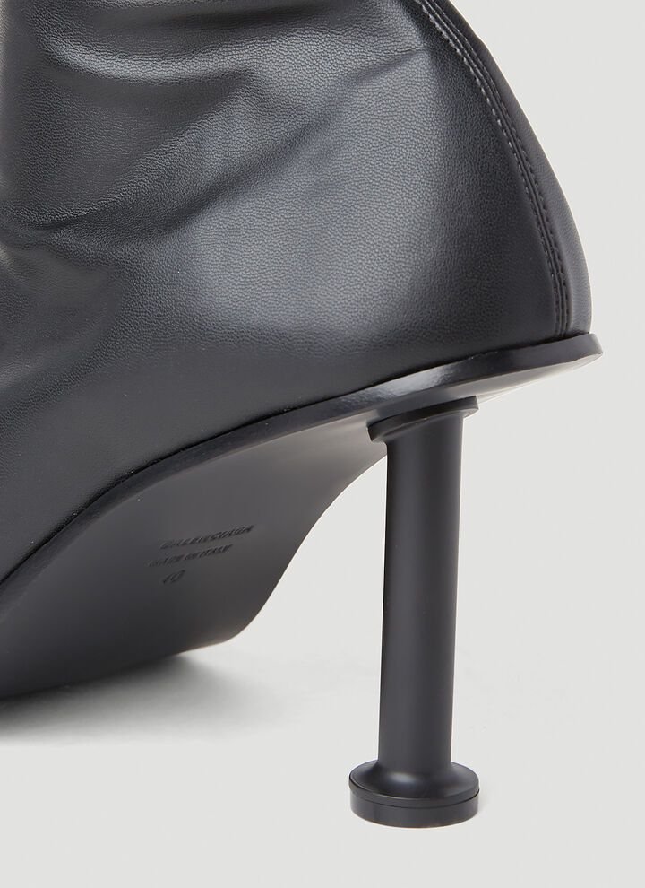 Balenciaga o1mt1gz1024 Mallorca Boot M80 Soft Leather in Black Size US 8 / IT 38 - 5 Thumbnail