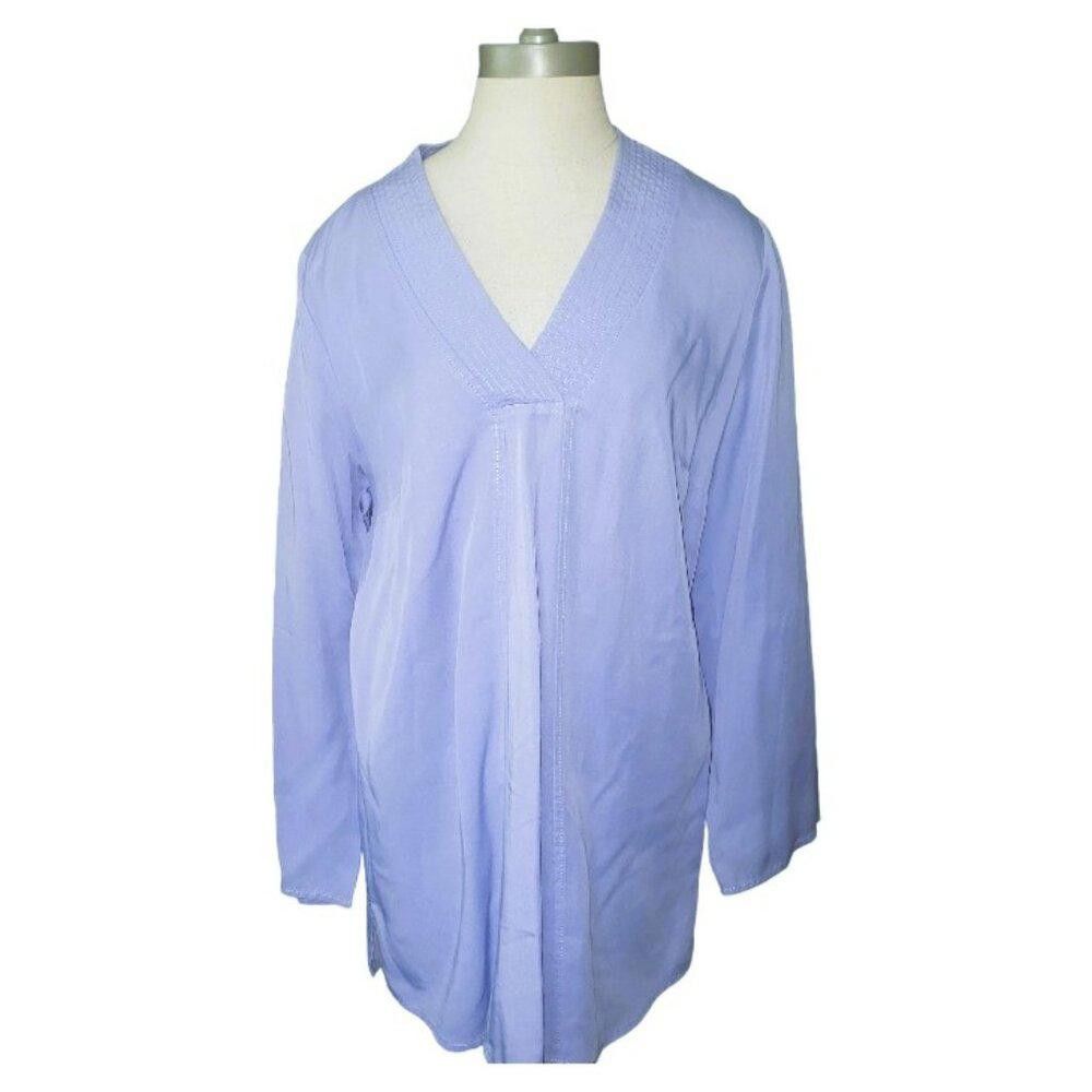 Designer CT1409 Soft Surrounding Sky Blue Ladies V-neck Tunic M Size M / US 6-8 / IT 42-44 - 1 Thumbnail