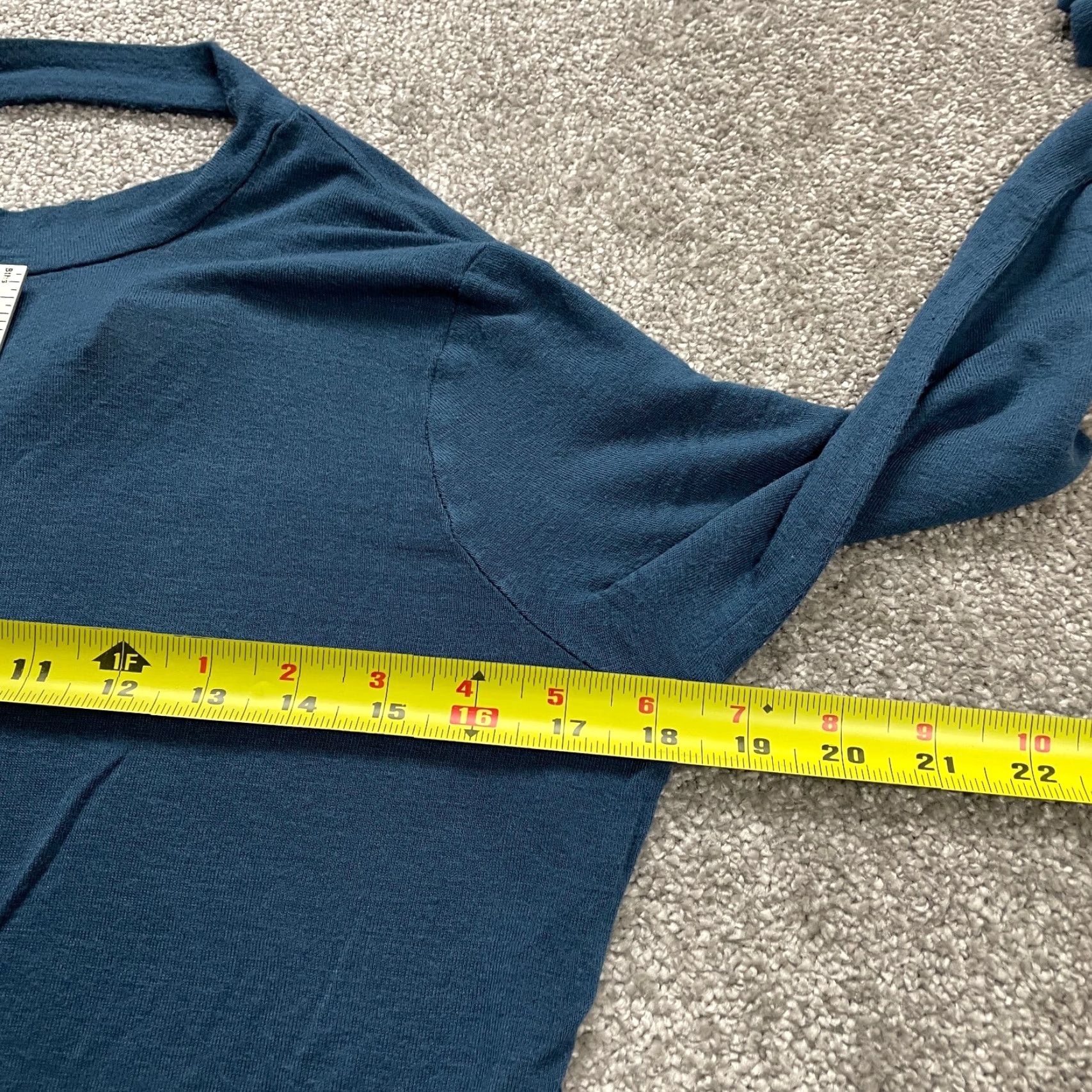 Mossimo Mossimo Women's Blouse Large Blue Long Sleeve Crew Neck Pullover Stretch Top Size L / US 10 / IT 46 - 8 Thumbnail