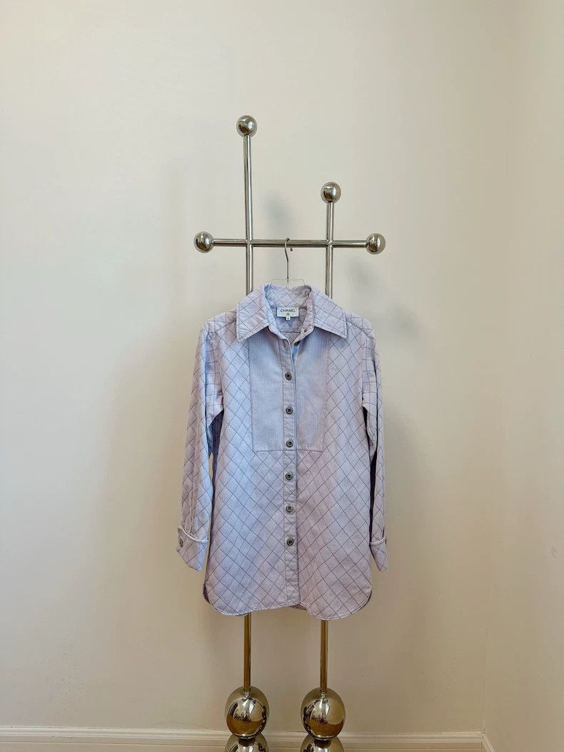 Chanel Chanel Taro purple denim shirt Size XS / US 0-2 / IT 36-38 - 1 Thumbnail