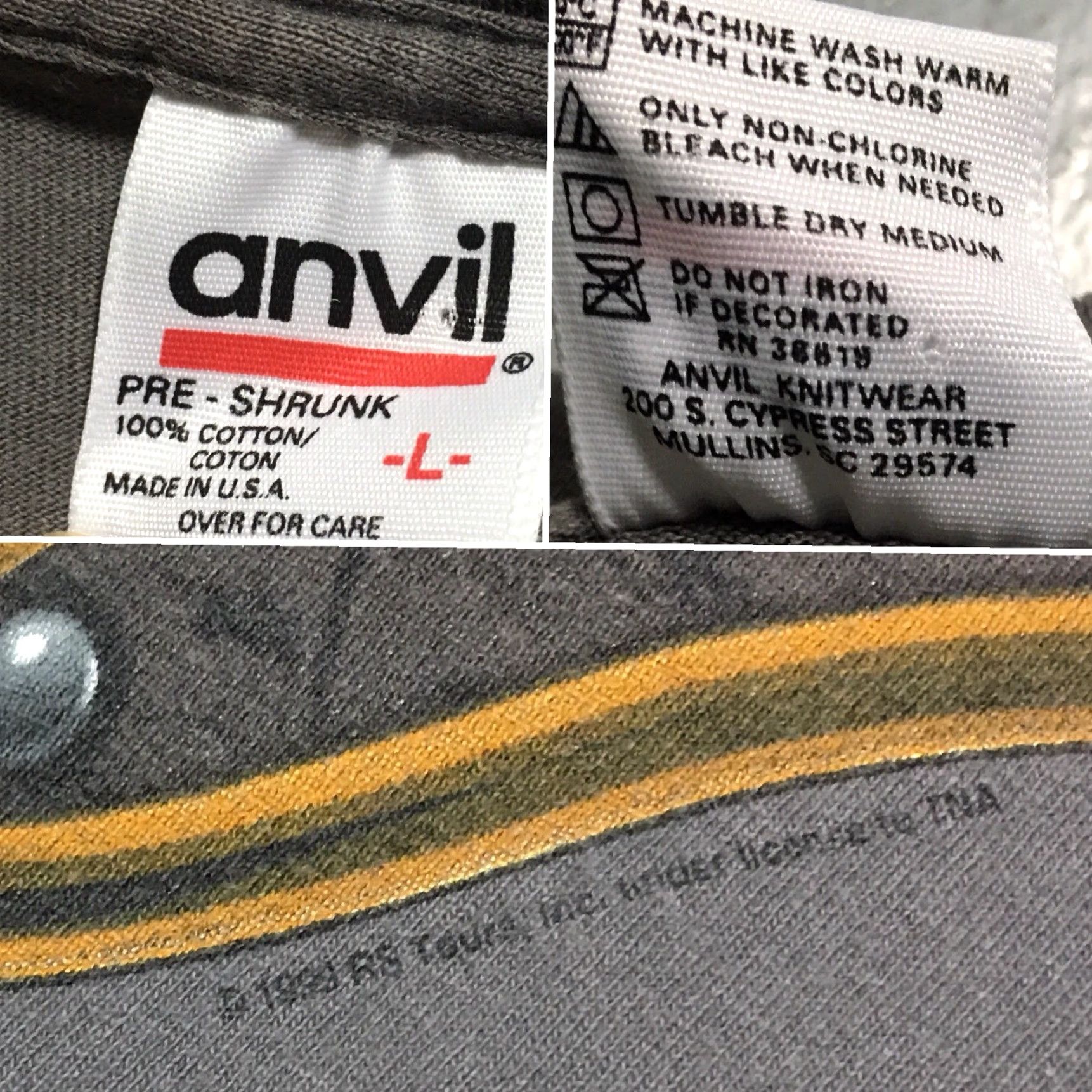 Anvil VINTAGE The Rolling Stones No Security North American Tour 1999 T Shirt L Men Gray 1990s Graphic Tee Anvil USA Size US L / EU 52-54 / 3 - 4 Thumbnail
